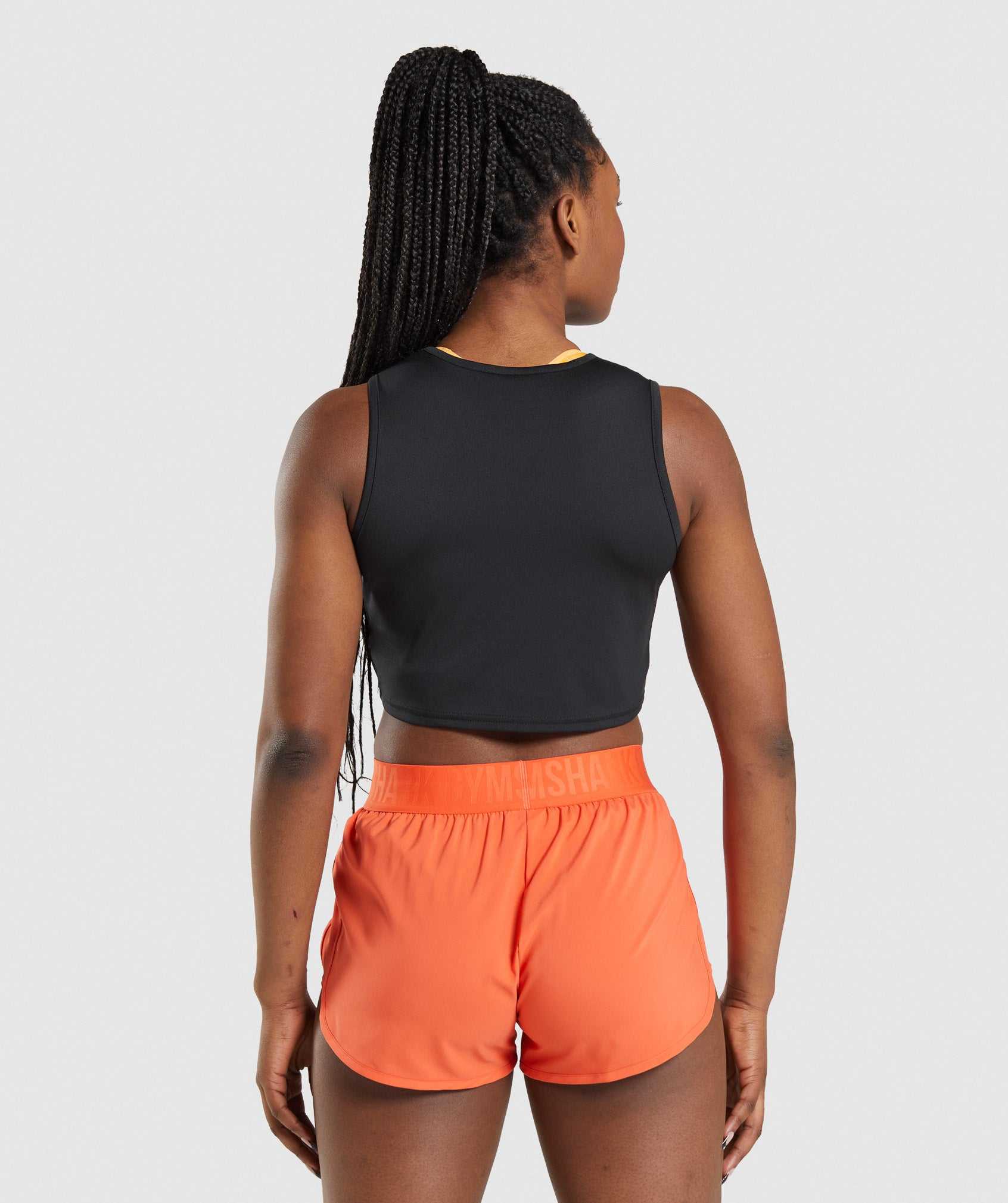 Gymshark Training Crop Tanktop Zwart | NORA43167