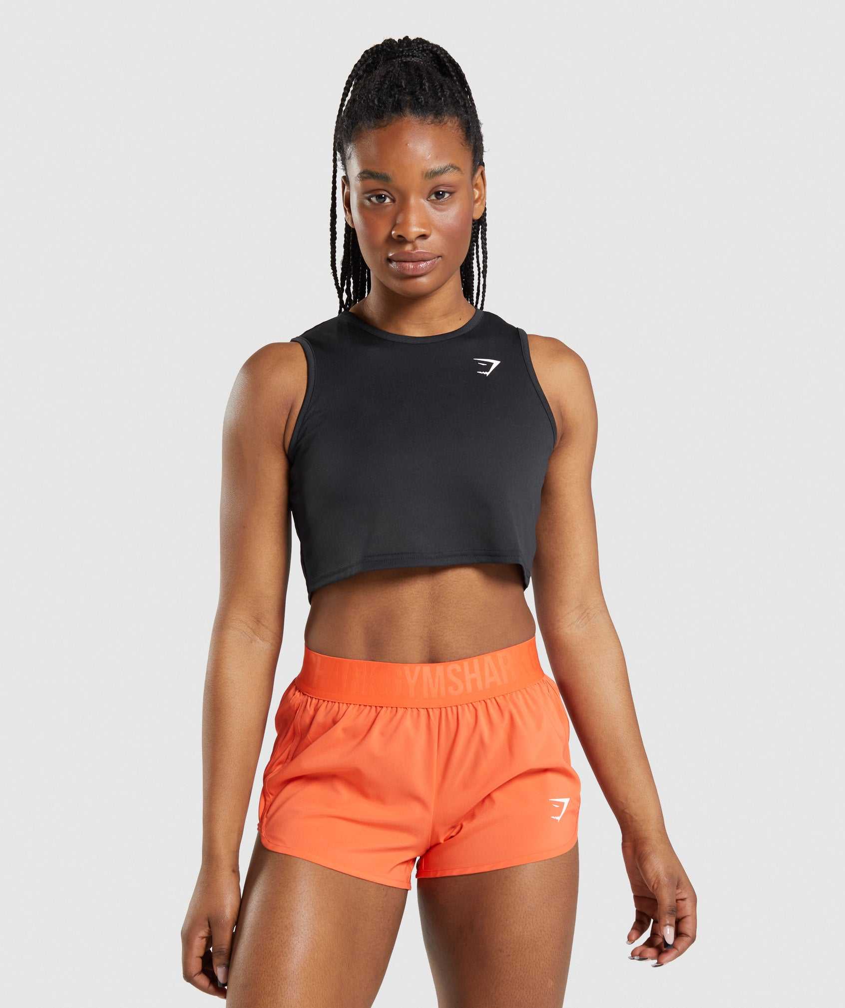 Gymshark Training Crop Tanktop Zwart | NORA43167