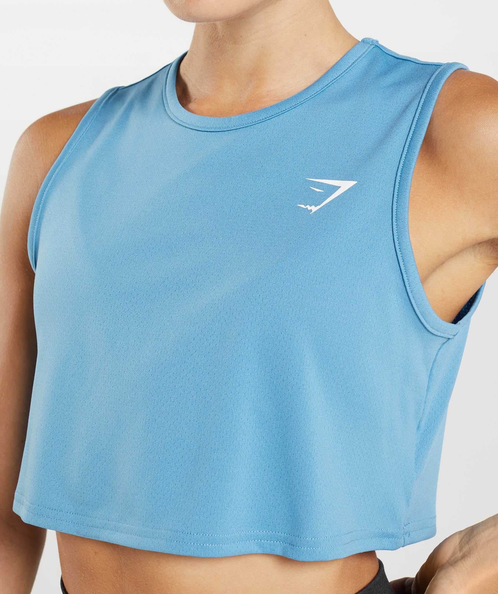 Gymshark Training Crop Topjes Blauw | DPGZ86742