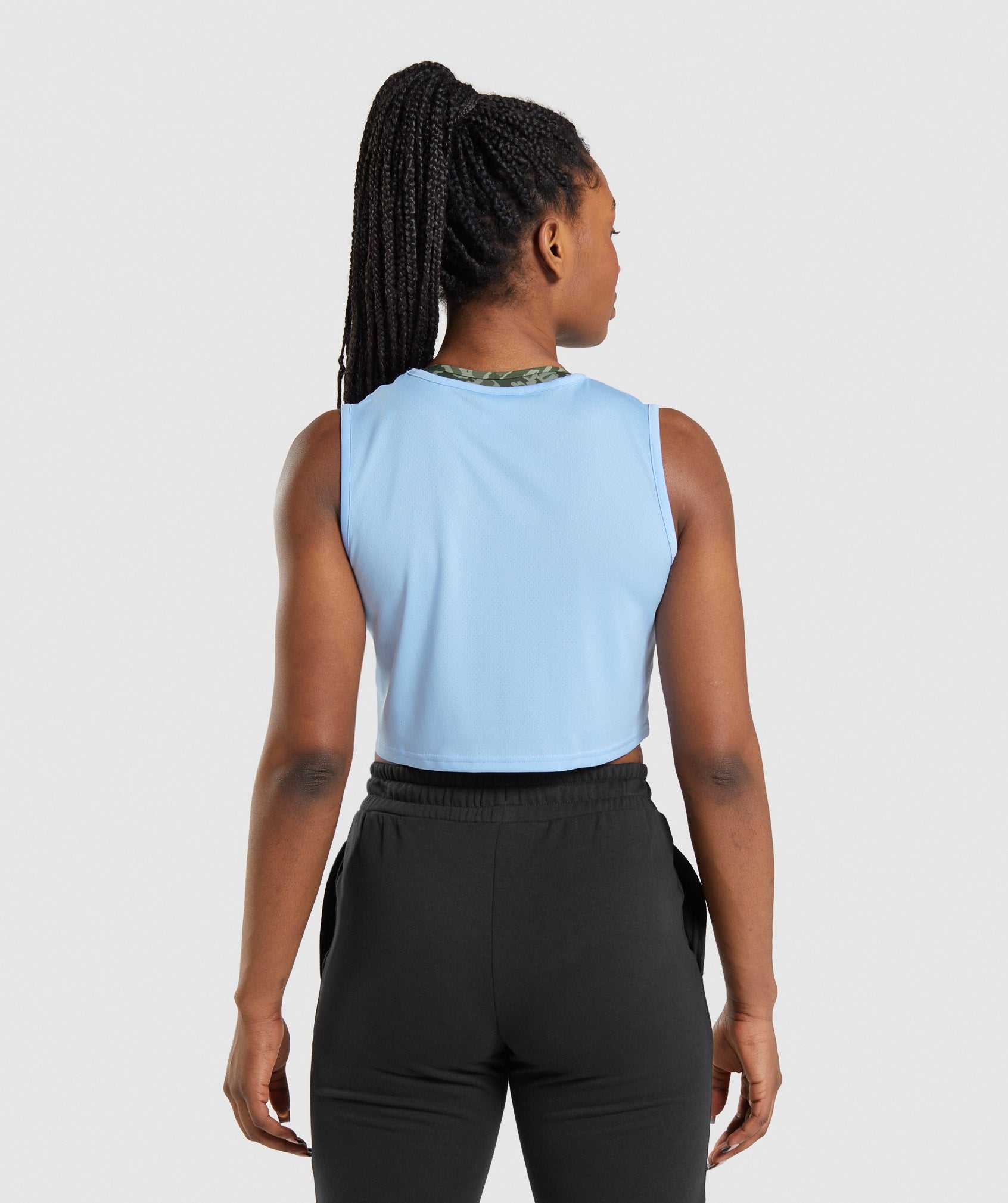 Gymshark Training Crop Topjes Blauw | HOAD98351