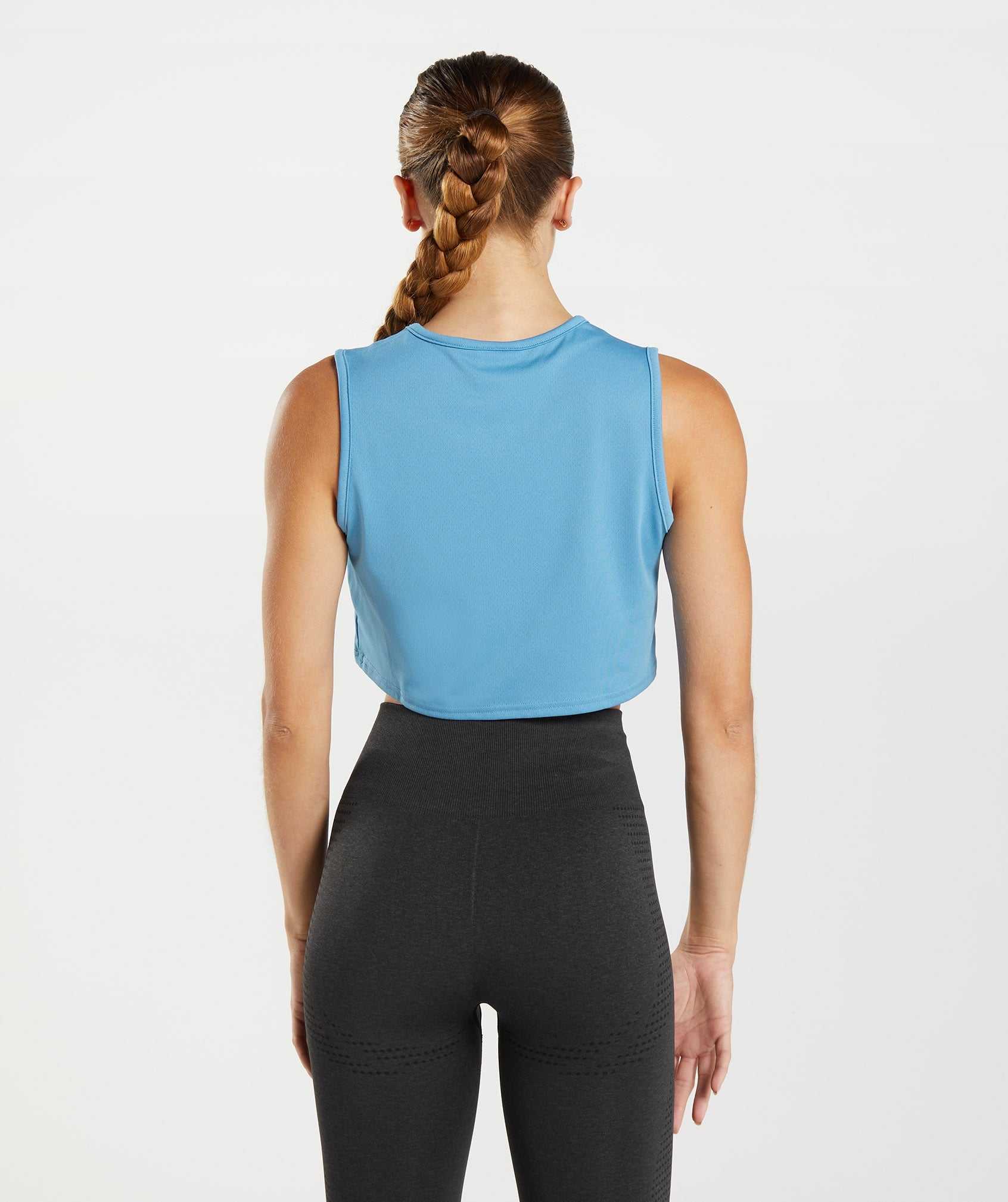 Gymshark Training Crop Topjes Blauw | MWNZ61453