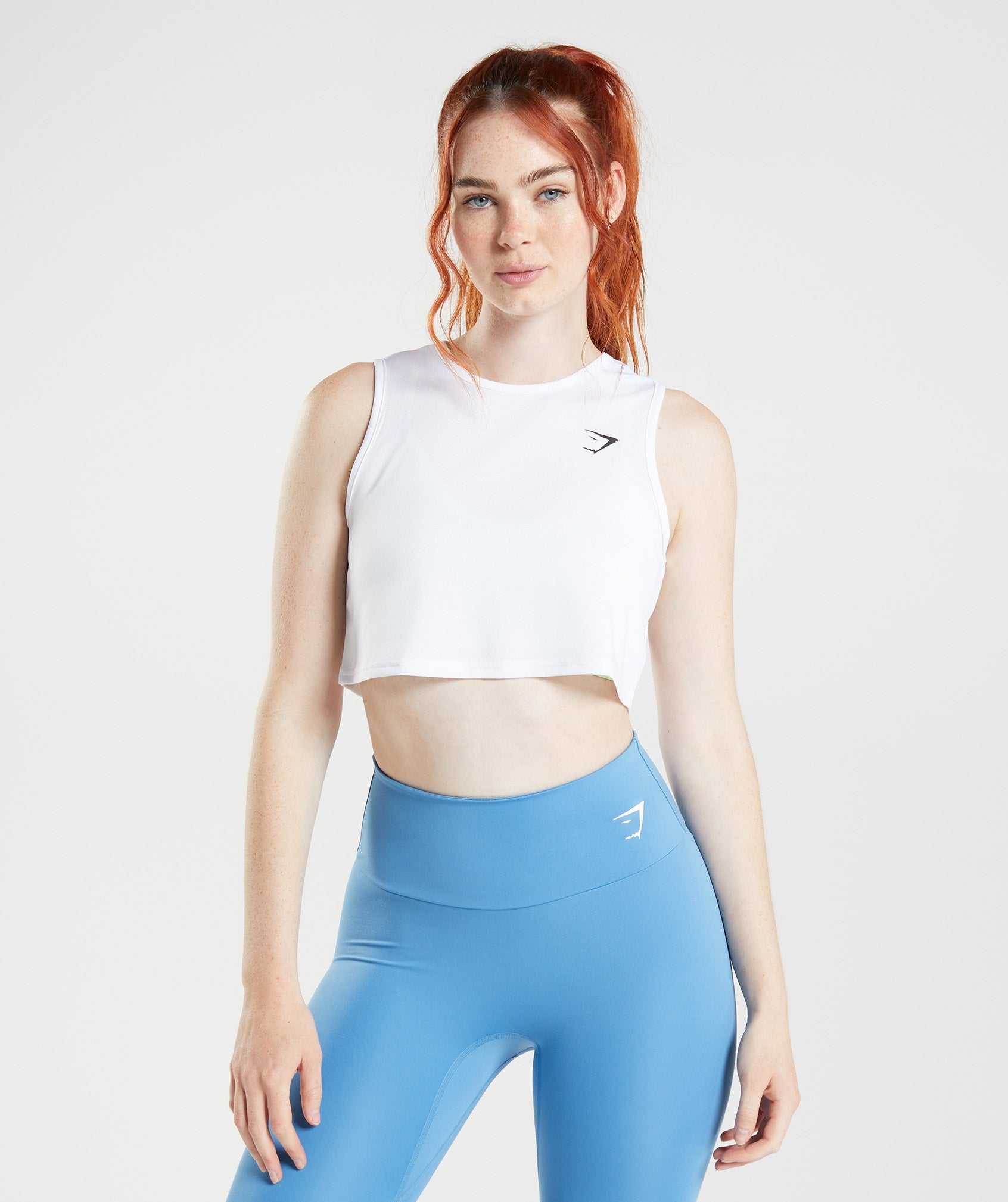 Gymshark Training Crop Topjes Wit | CDZQ12863