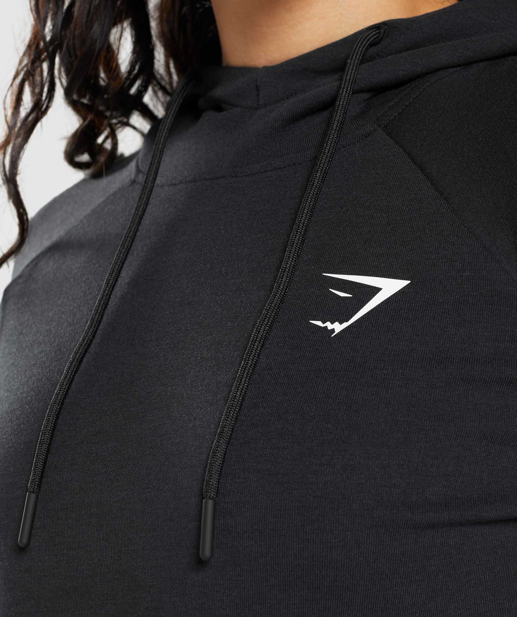 Gymshark Training Cropped Hoodie Zwart | WQBV28130