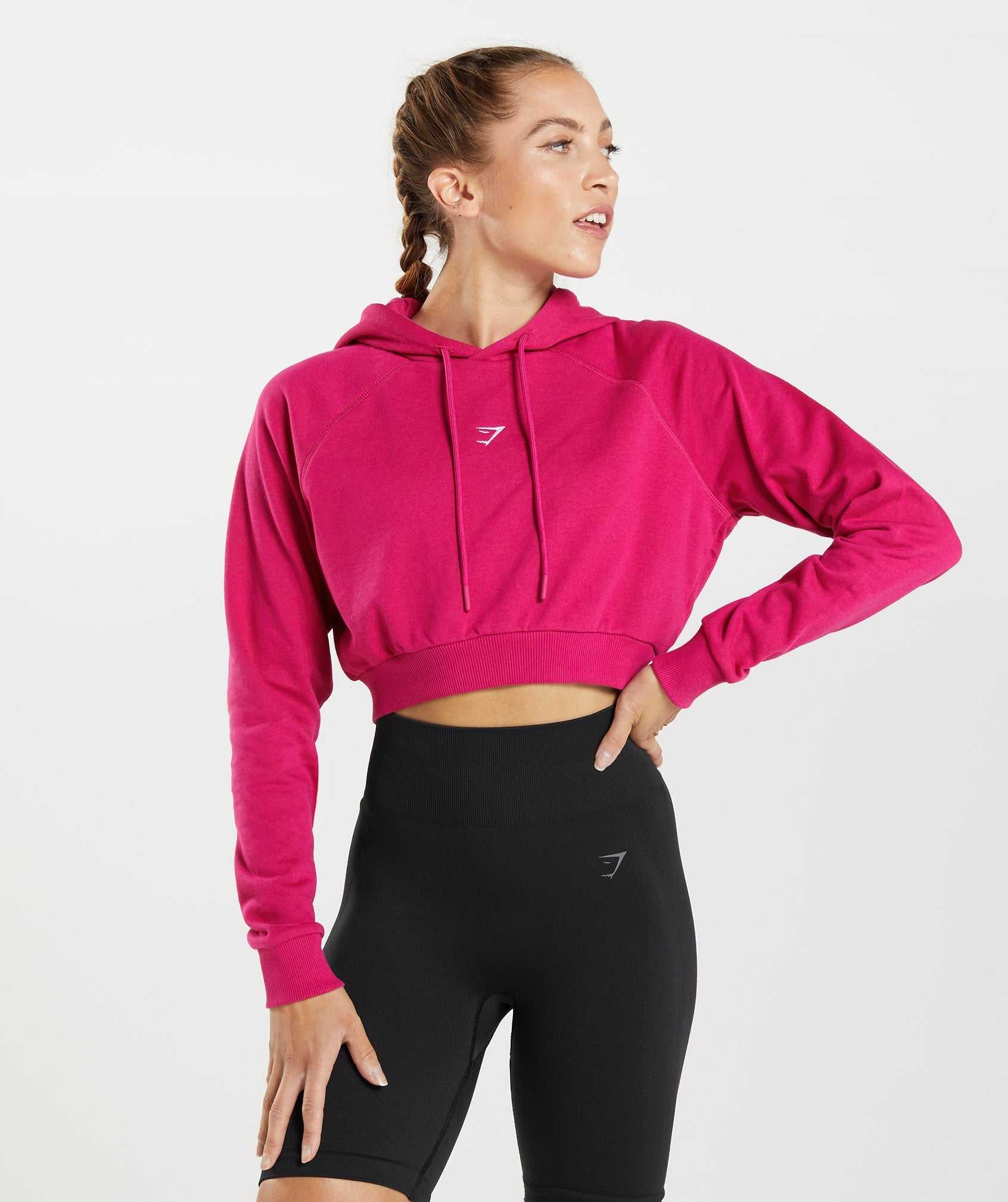 Gymshark Training Cropped Pullover Roze | GOIQ39187