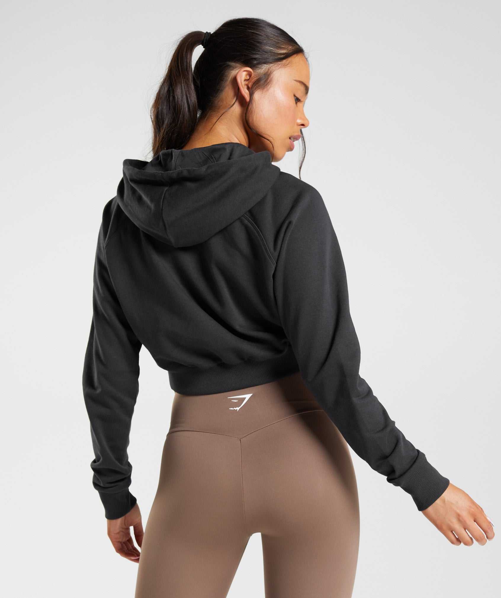 Gymshark Training Cropped Pullover Zwart | PZLE98251