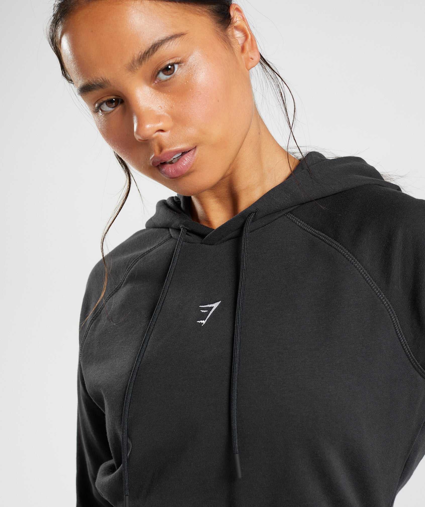 Gymshark Training Cropped Pullover Zwart | PZLE98251