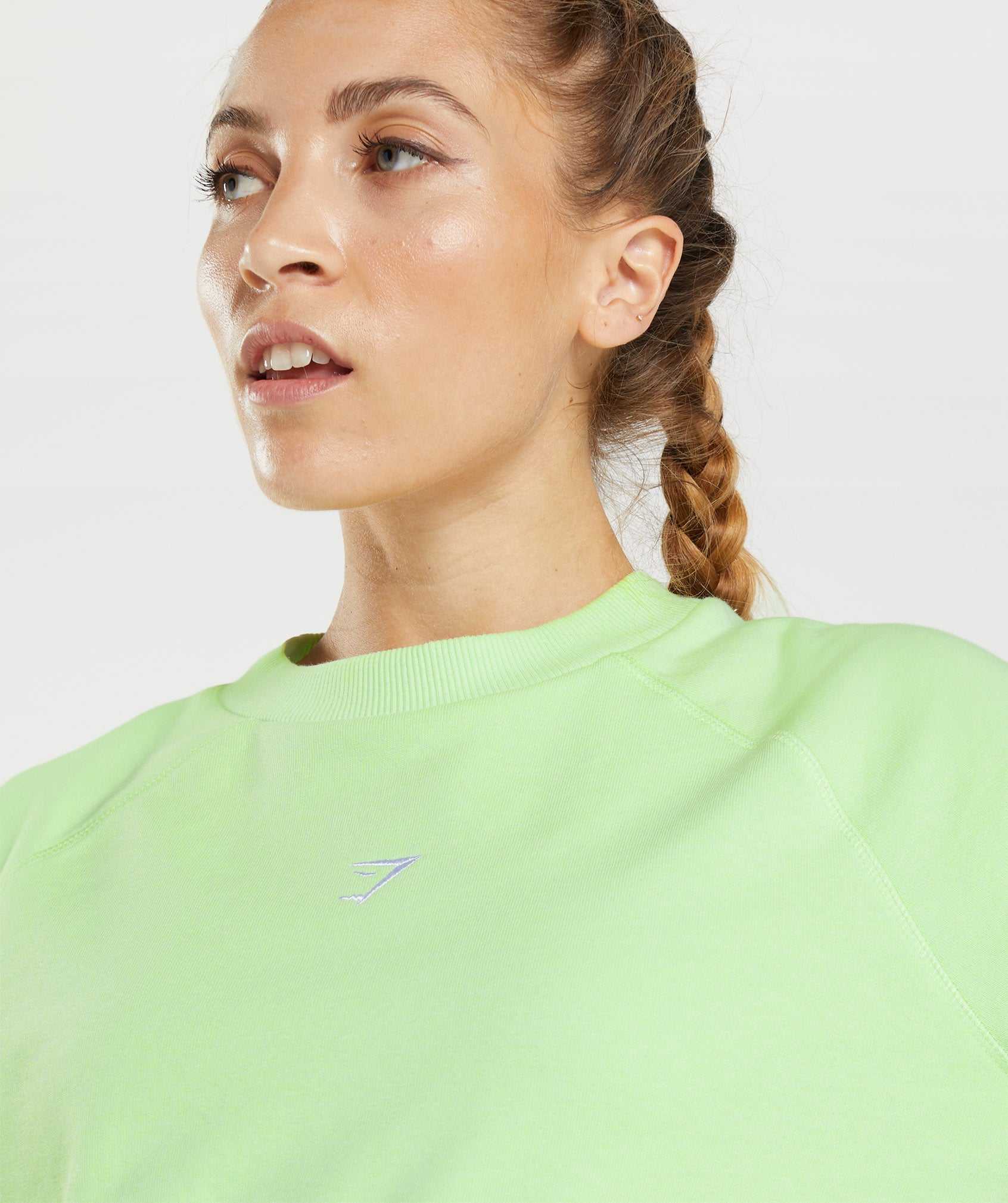 Gymshark Training Cropped Trui Pullover Groen | IWEK82697