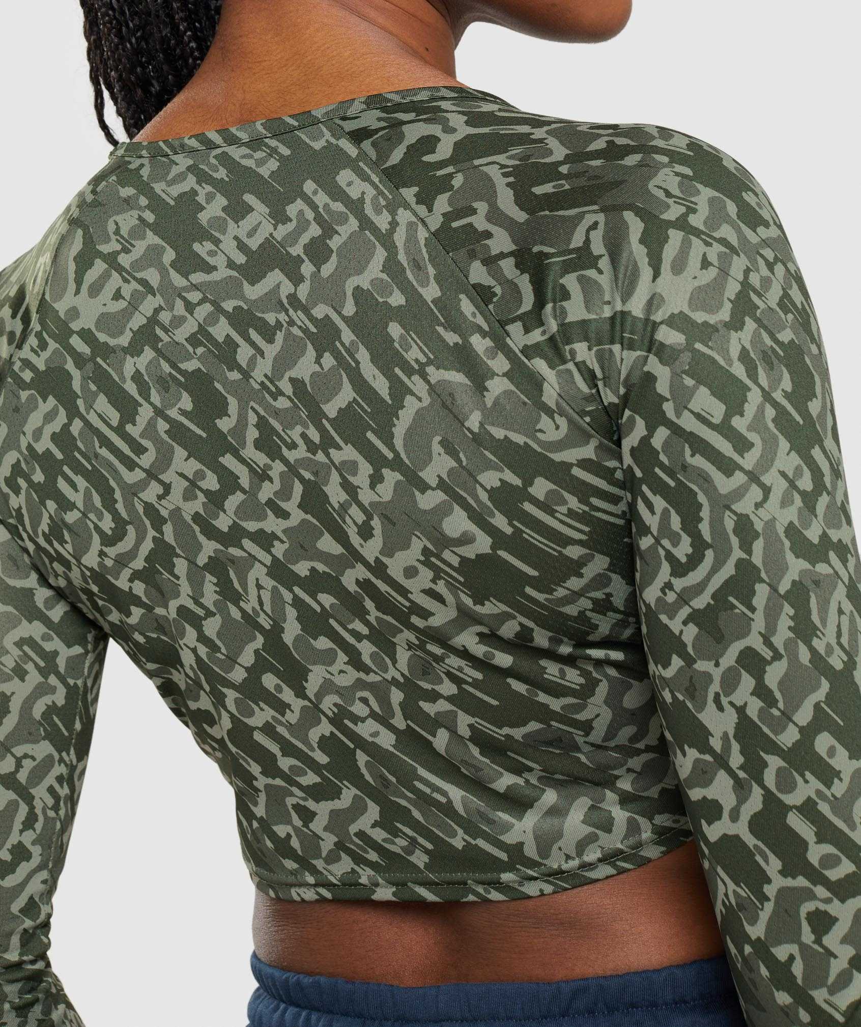 Gymshark Training Long Sleeve Crop Topjes Groen | RKSY65714