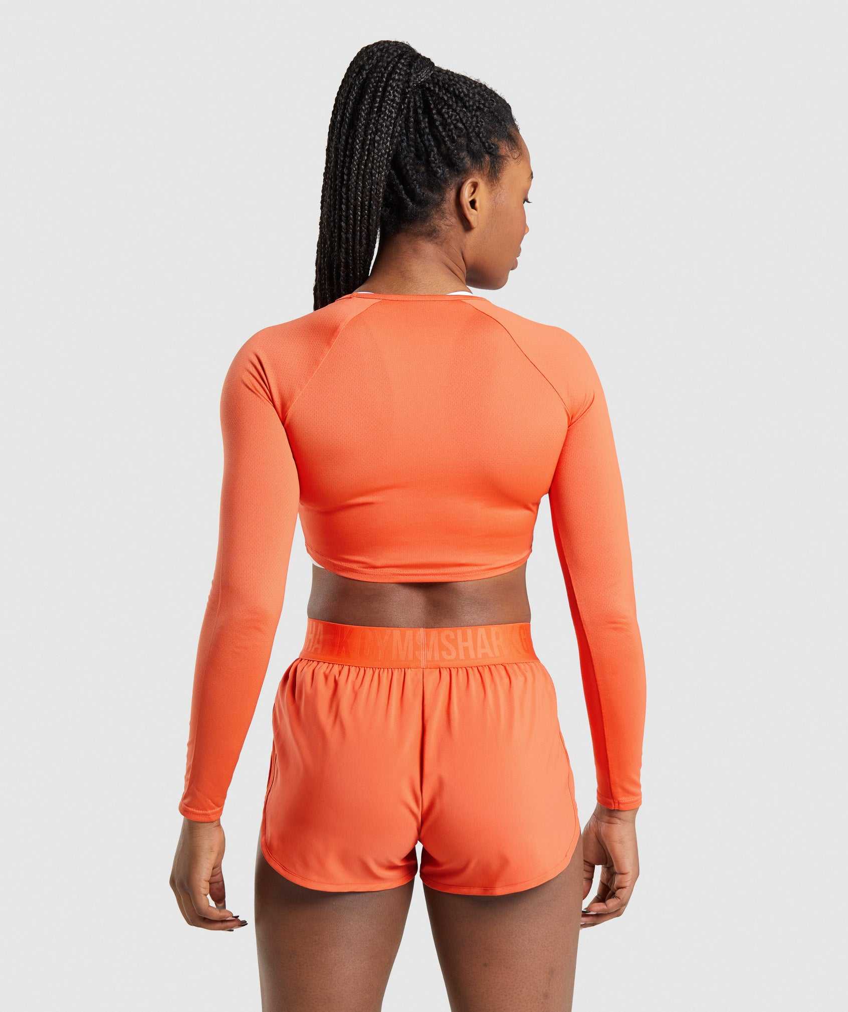 Gymshark Training Long Sleeve Crop Topjes Oranje | VOQP12854