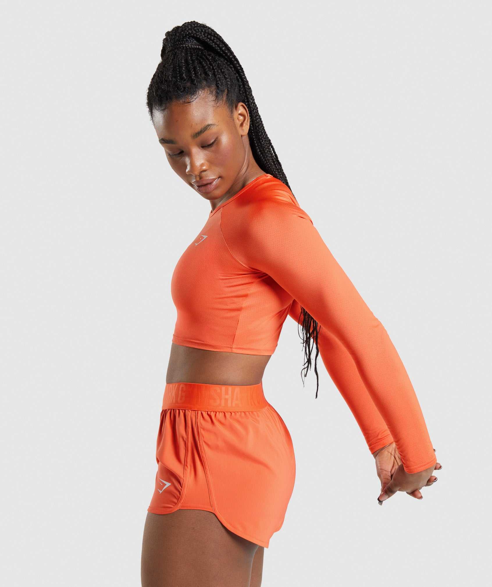 Gymshark Training Long Sleeve Crop Topjes Oranje | VOQP12854