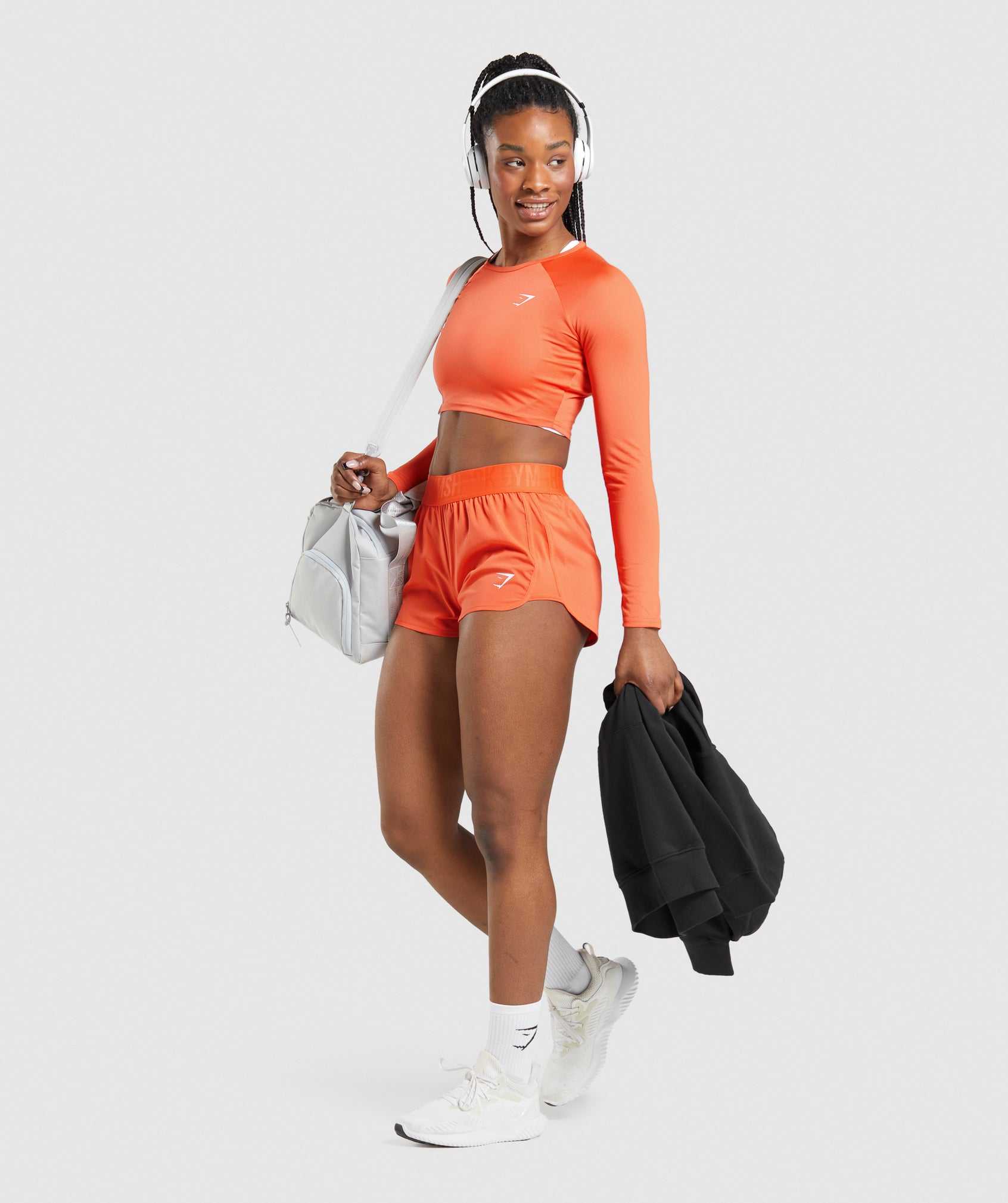 Gymshark Training Long Sleeve Crop Topjes Oranje | VOQP12854