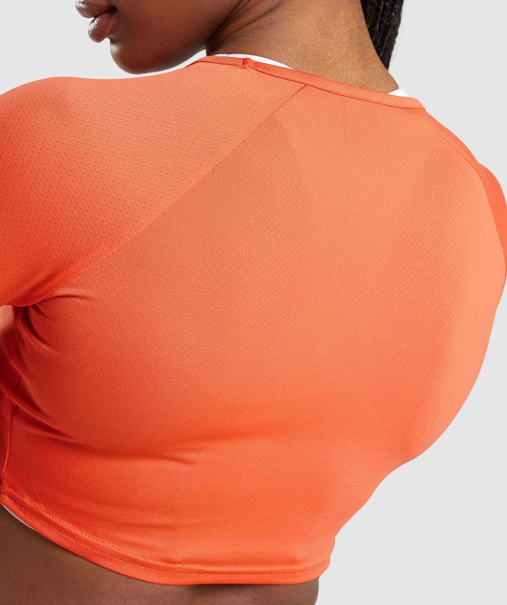 Gymshark Training Long Sleeve Crop Topjes Oranje | VOQP12854