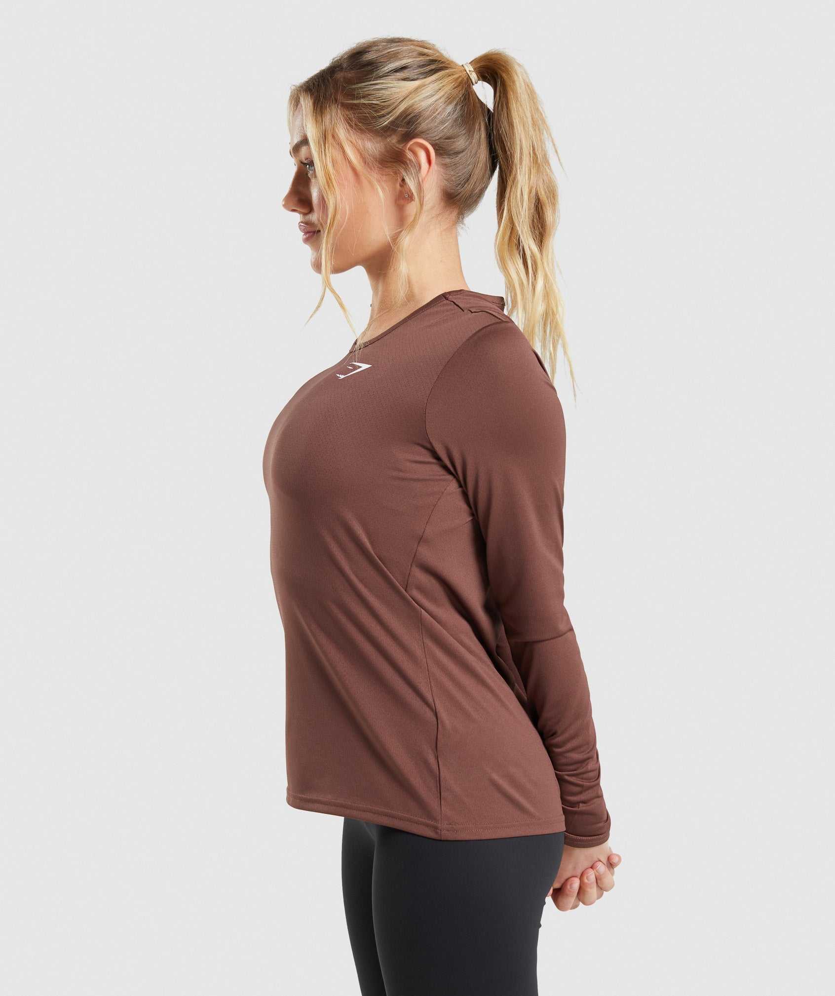 Gymshark Training Long Sleeve Topjes Roze Bruin | LOUW36584