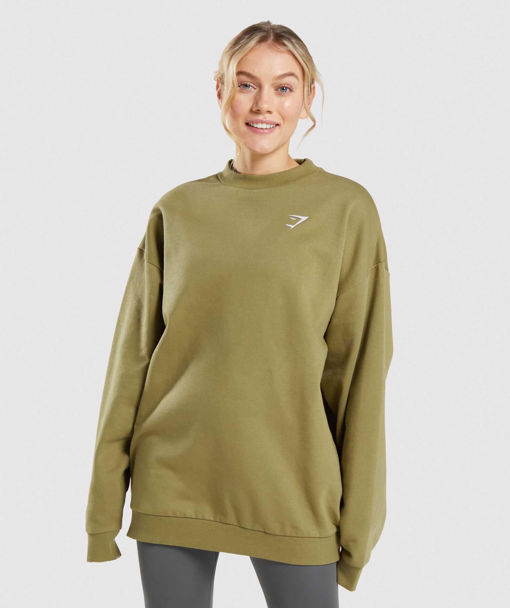 Gymshark Training Oversized Sweatshirt Pullover Groen | PXLS76183