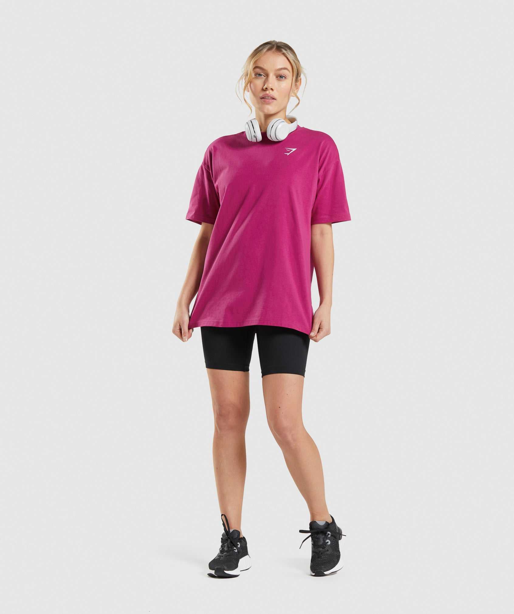 Gymshark Training Oversized T-shirts Roze | XQOR65108