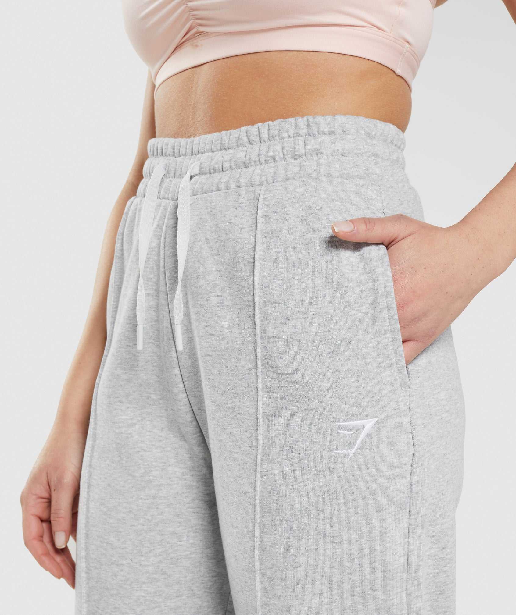 Gymshark Training Rechtdoor Leg Joggingbroeken Lichtgrijs | WHFA23601