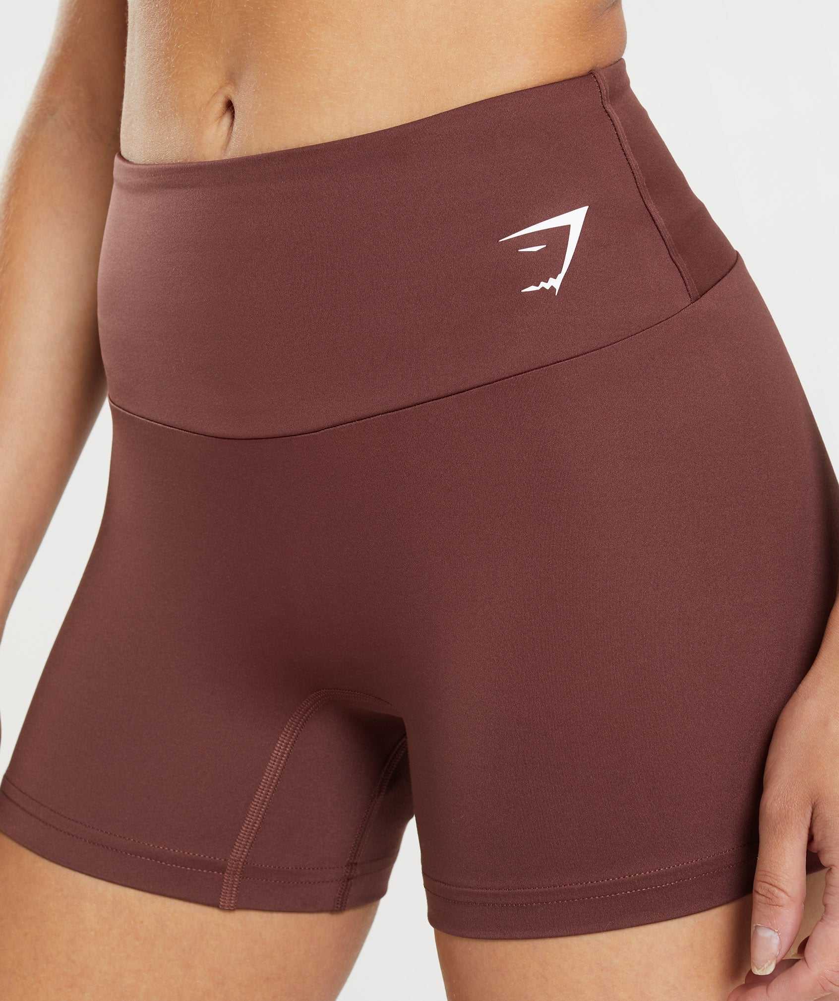 Gymshark Training Tight Korte Broek Roze Bruin | KIOC91350