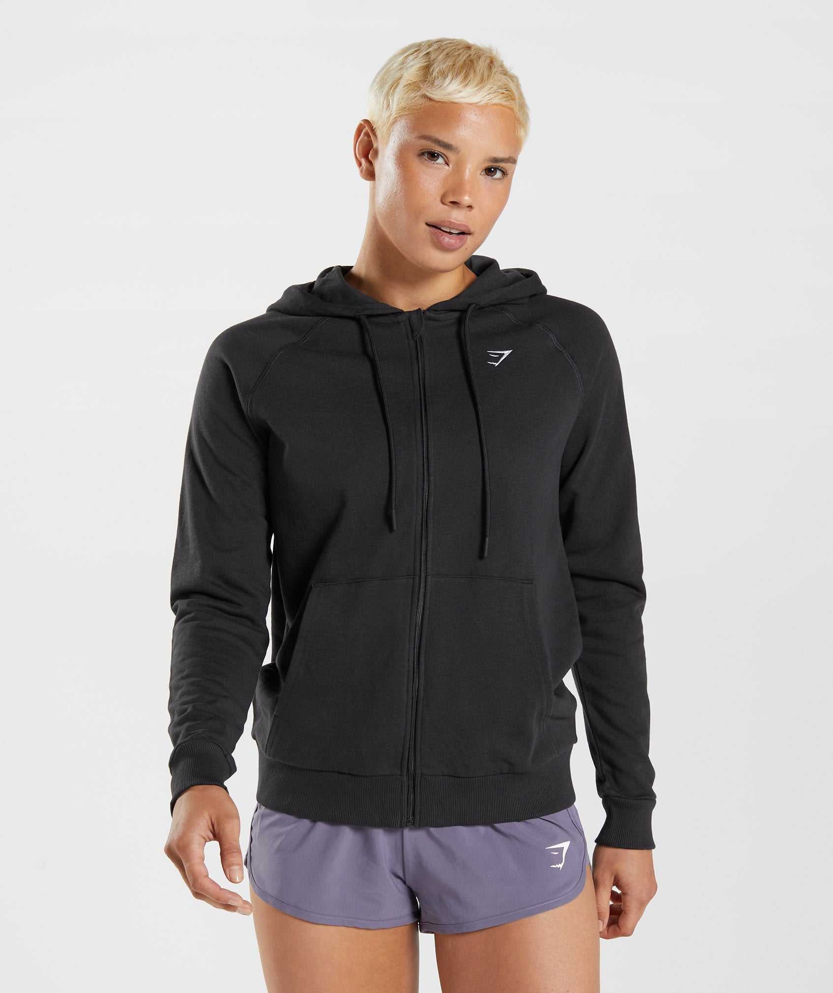 Gymshark Training Zip Hoodie Zwart | VGBP01928