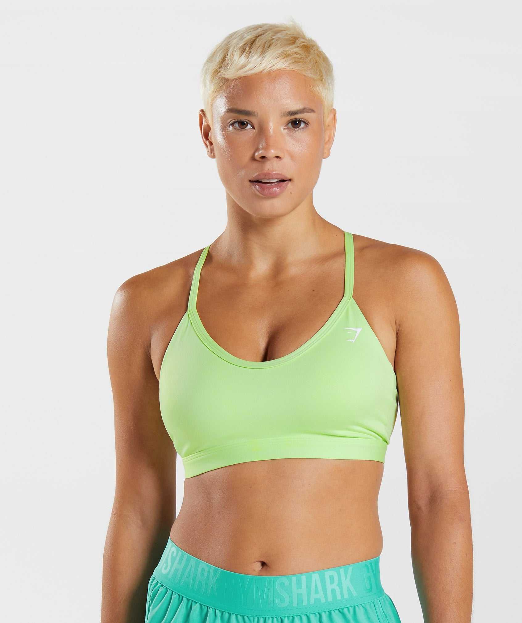 Gymshark V Neck Sport Bh Groen | ADYB35814