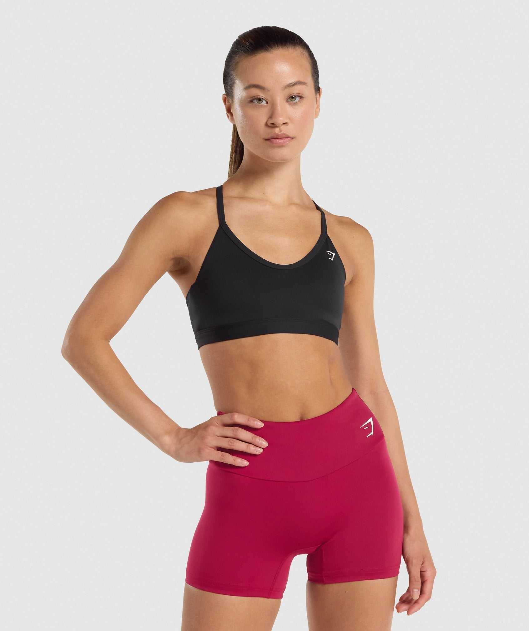 Gymshark V Neck Sport Bh Zwart | UGOP79860