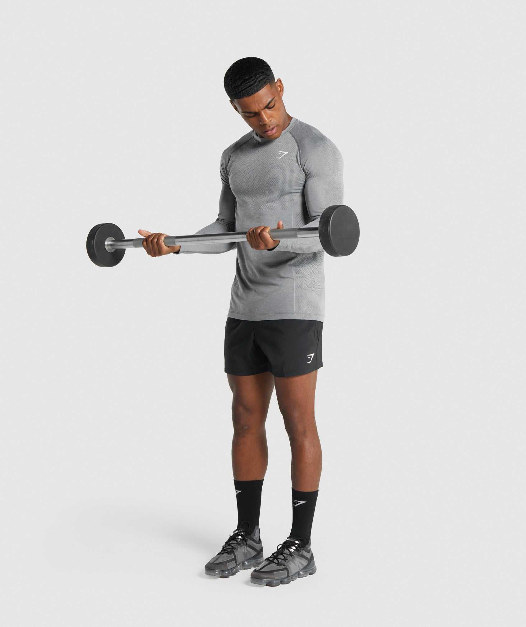 Gymshark Vital Light Seamless Long Sleeve T-shirts Grijs | MIKT15096