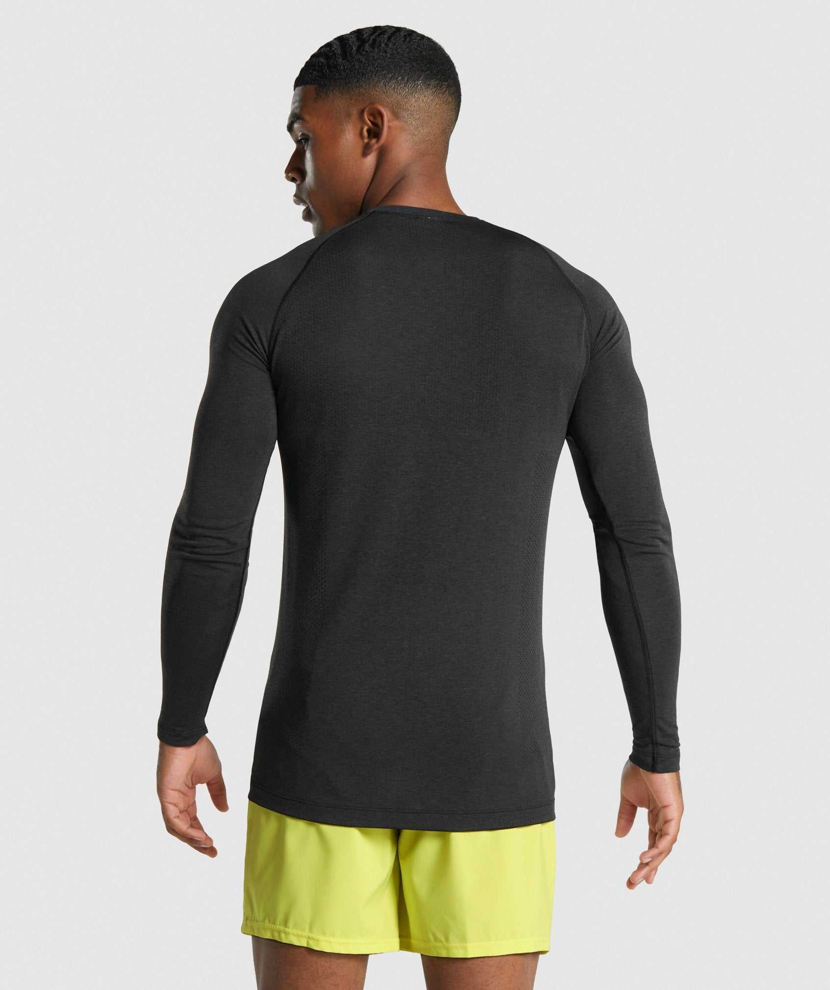 Gymshark Vital Light Seamless Long Sleeve T-shirts Zwart | WOQN98506