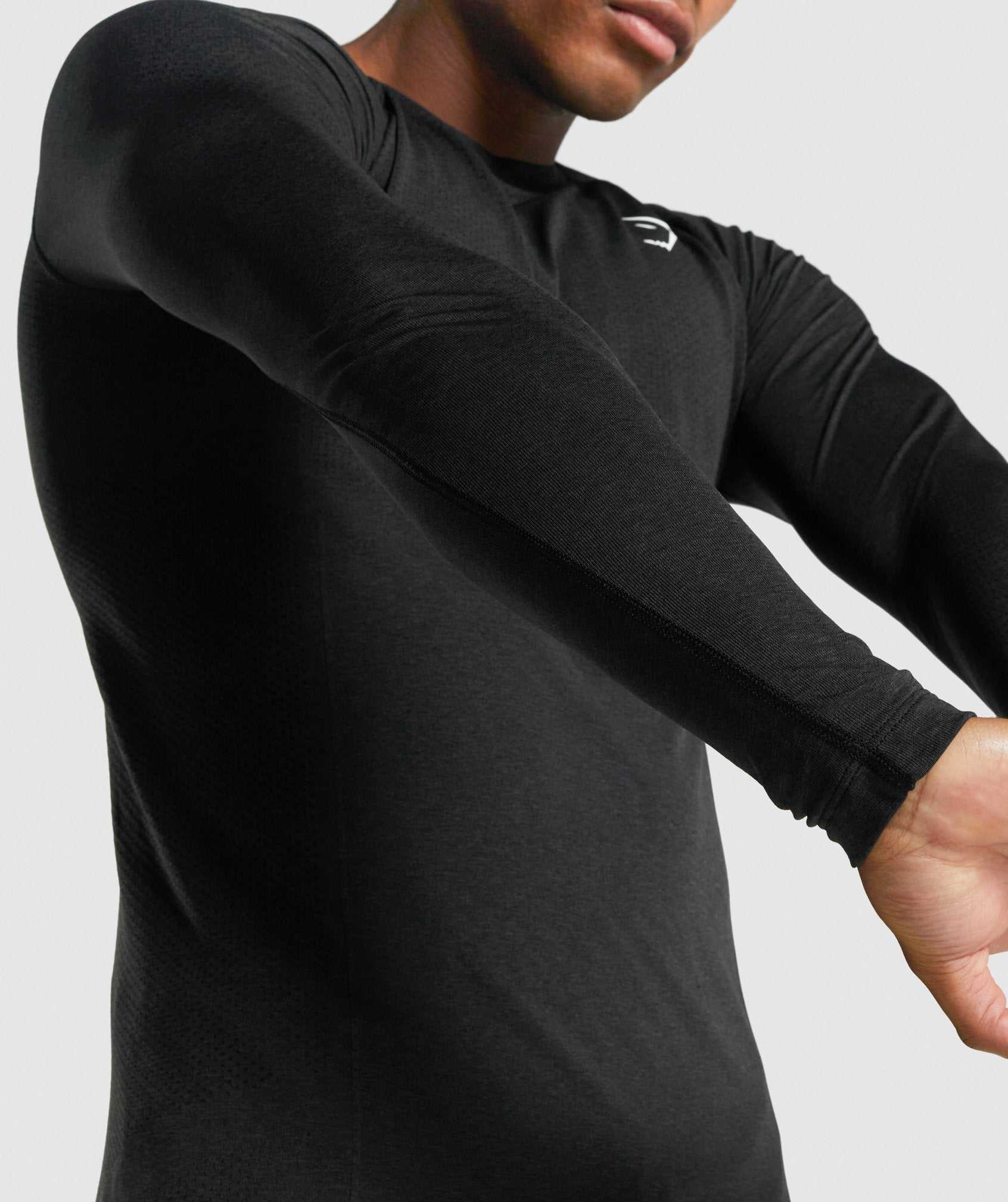 Gymshark Vital Light Seamless Long Sleeve T-shirts Zwart | WOQN98506