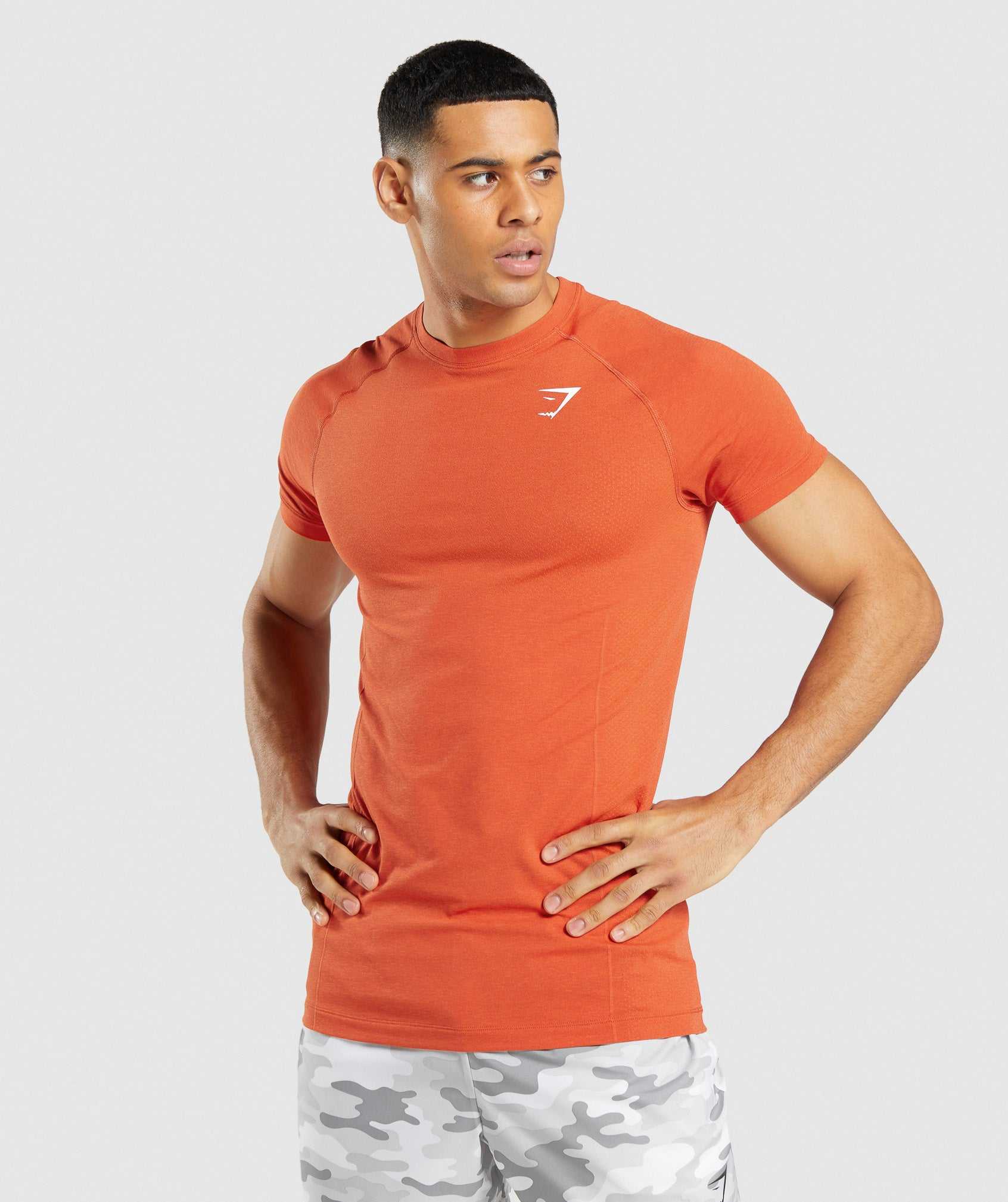 Gymshark Vital Light Seamless T-shirts Oranje | DNHL24653