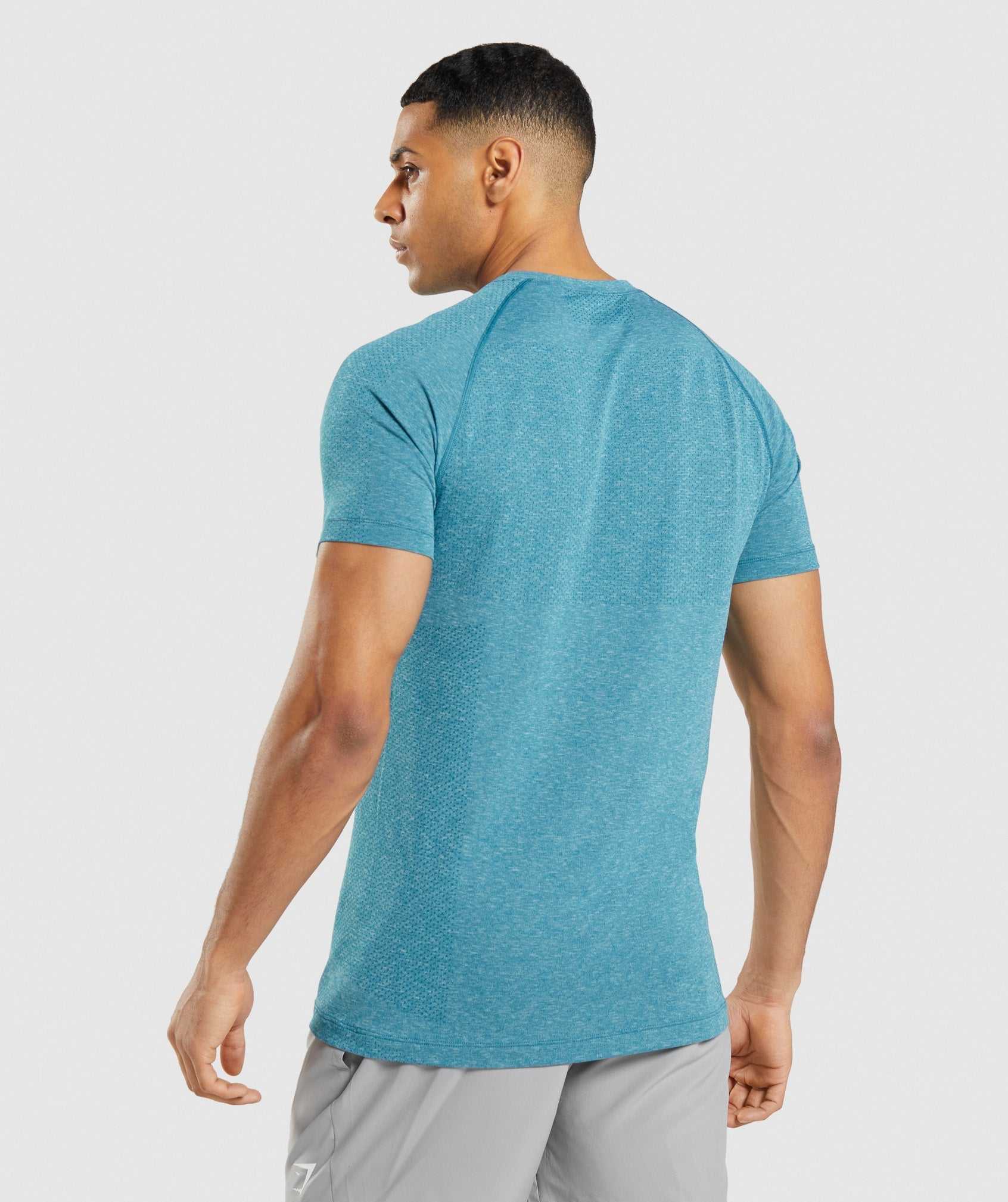 Gymshark Vital Light Seamless T-shirts Turquoise | WTUS50947