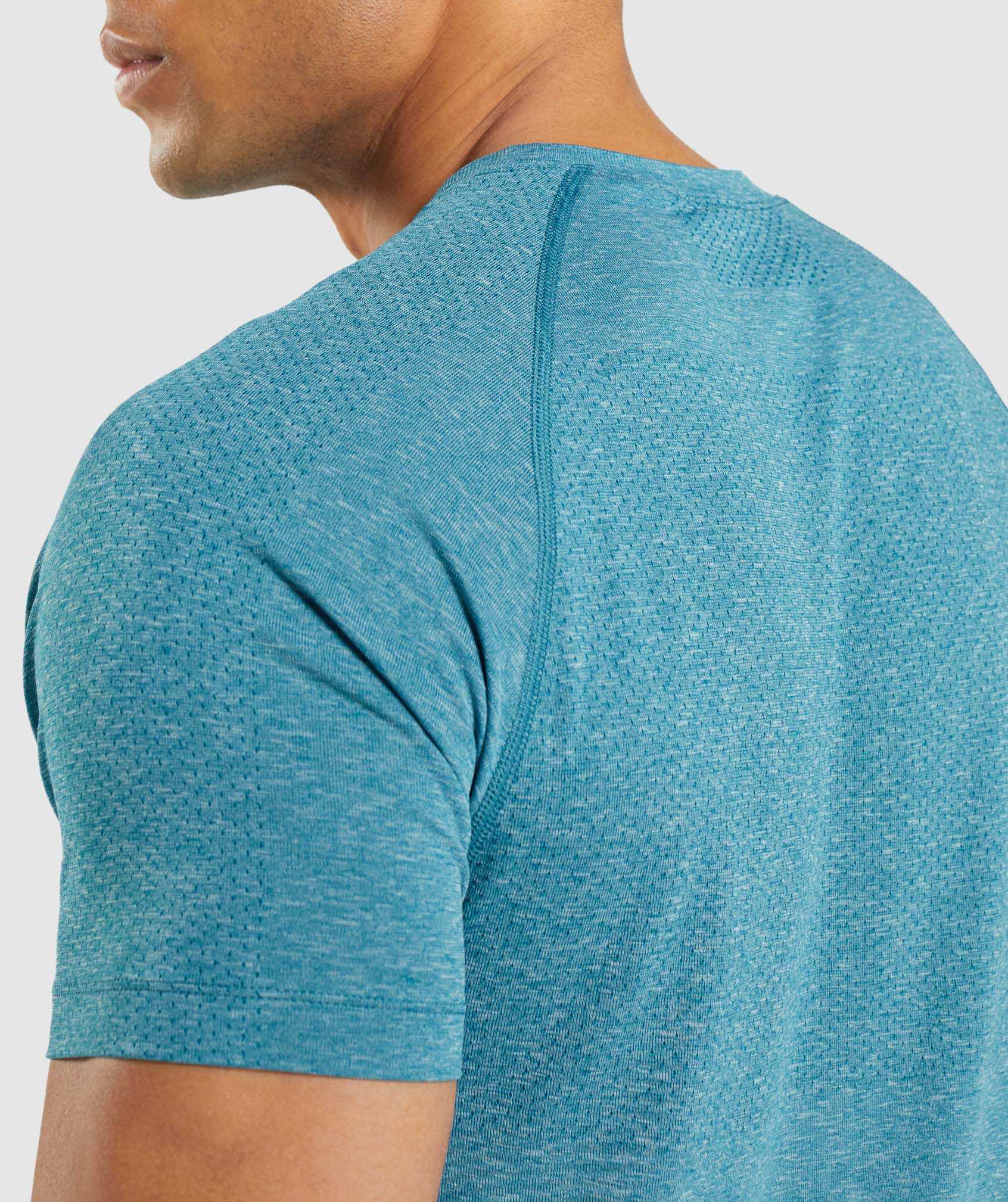 Gymshark Vital Light Seamless T-shirts Turquoise | WTUS50947