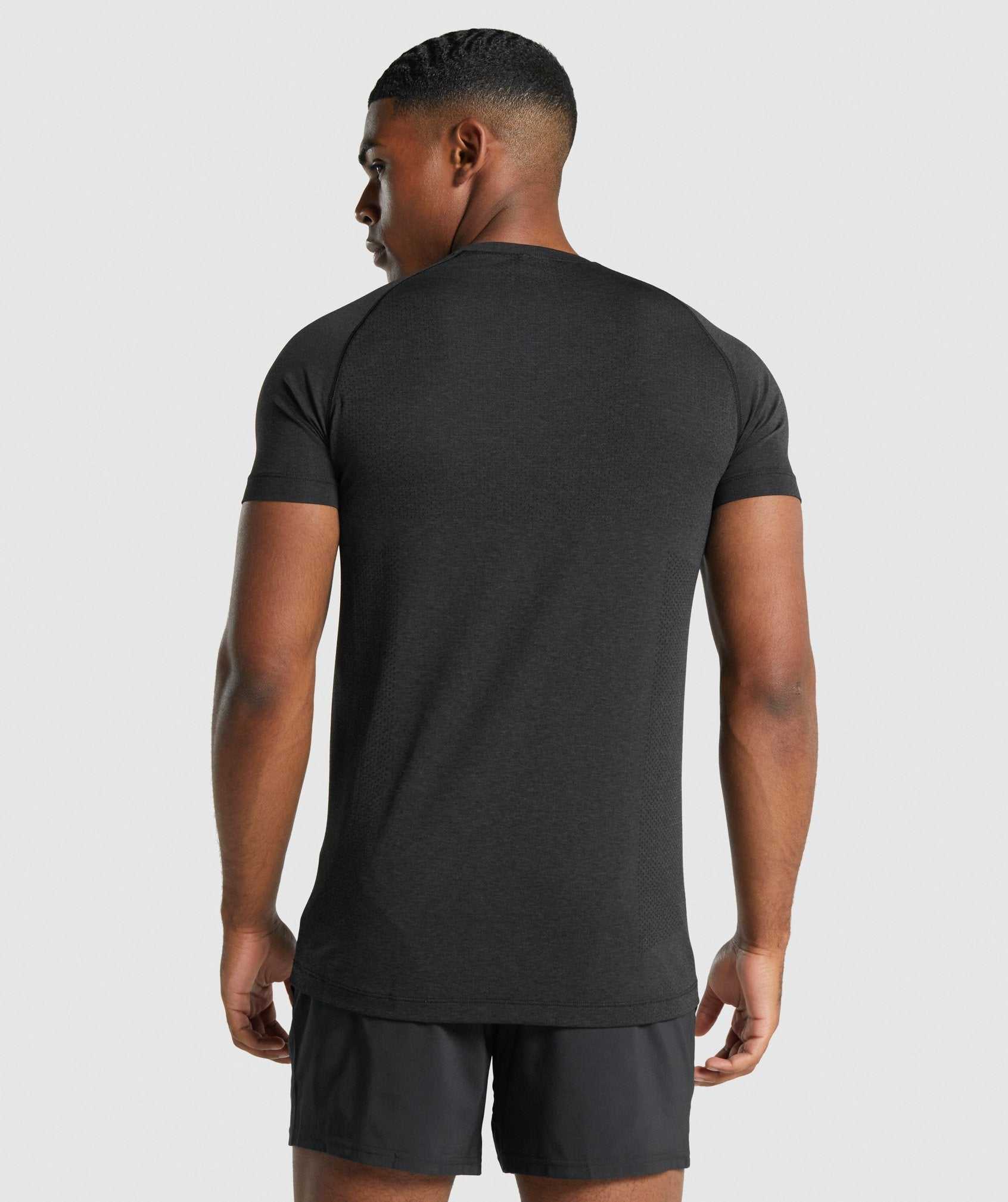 Gymshark Vital Light Seamless T-shirts Zwart | STUG37056