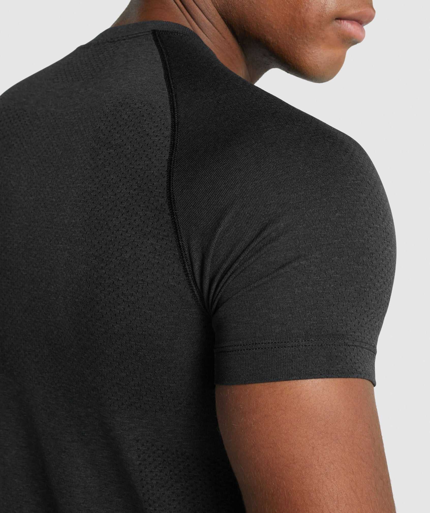 Gymshark Vital Light Seamless T-shirts Zwart | STUG37056