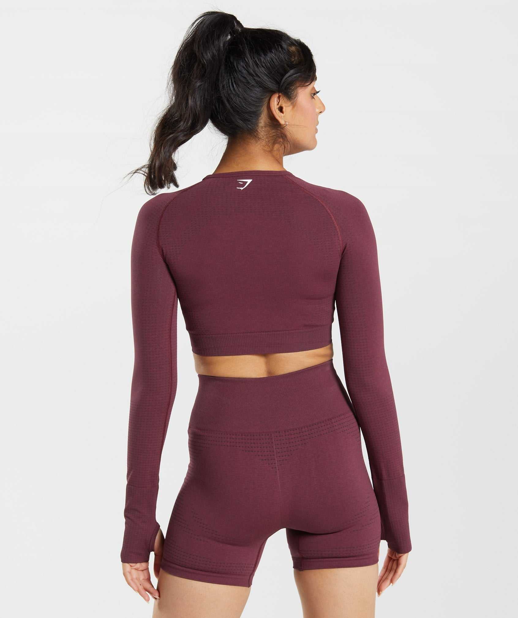 Gymshark Vital Seamless 2.0 Crop Topjes Bordeaux | ORCP90486