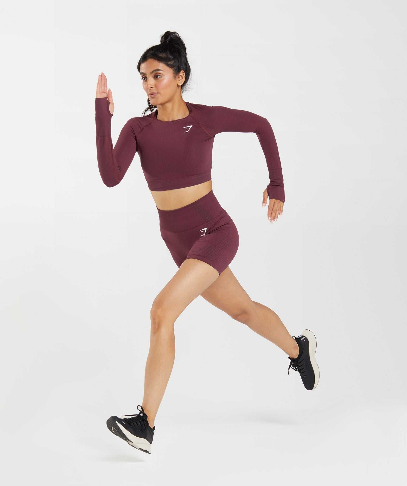 Gymshark Vital Seamless 2.0 Crop Topjes Bordeaux | ORCP90486