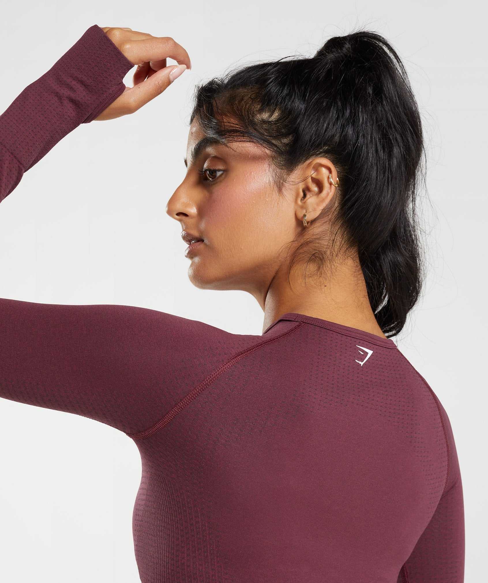 Gymshark Vital Seamless 2.0 Crop Topjes Bordeaux | ORCP90486