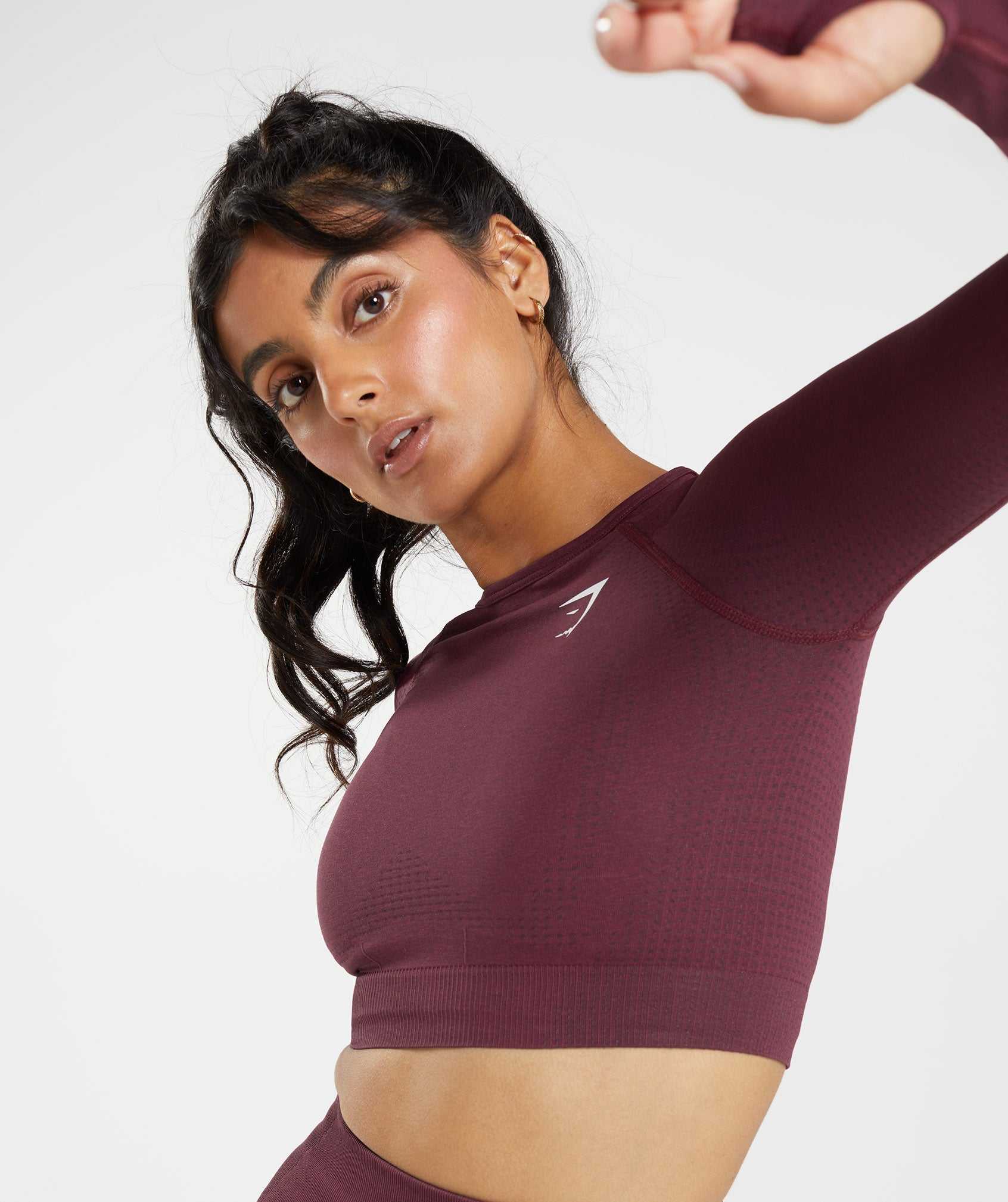 Gymshark Vital Seamless 2.0 Crop Topjes Bordeaux | ORCP90486