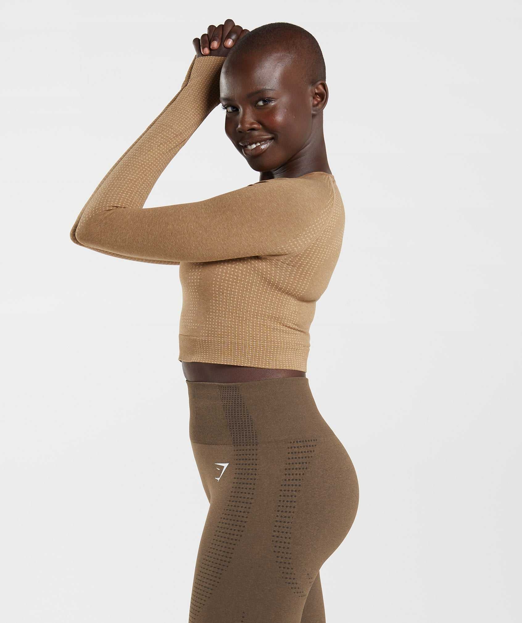 Gymshark Vital Seamless 2.0 Crop Topjes Beige | XOYM09561