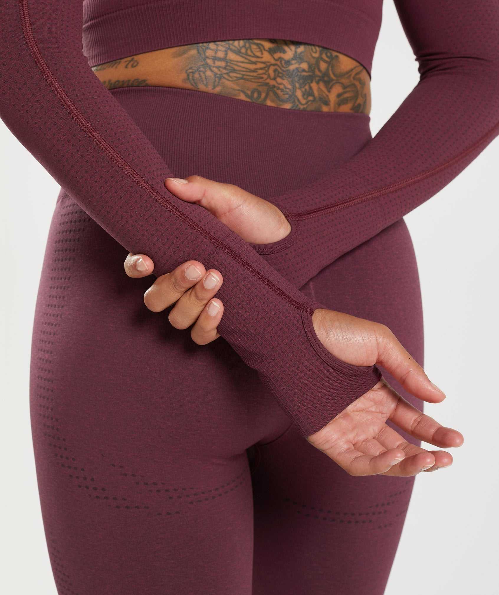 Gymshark Vital Seamless 2.0 High Neck Midi Topjes Bordeaux | JGUB73850