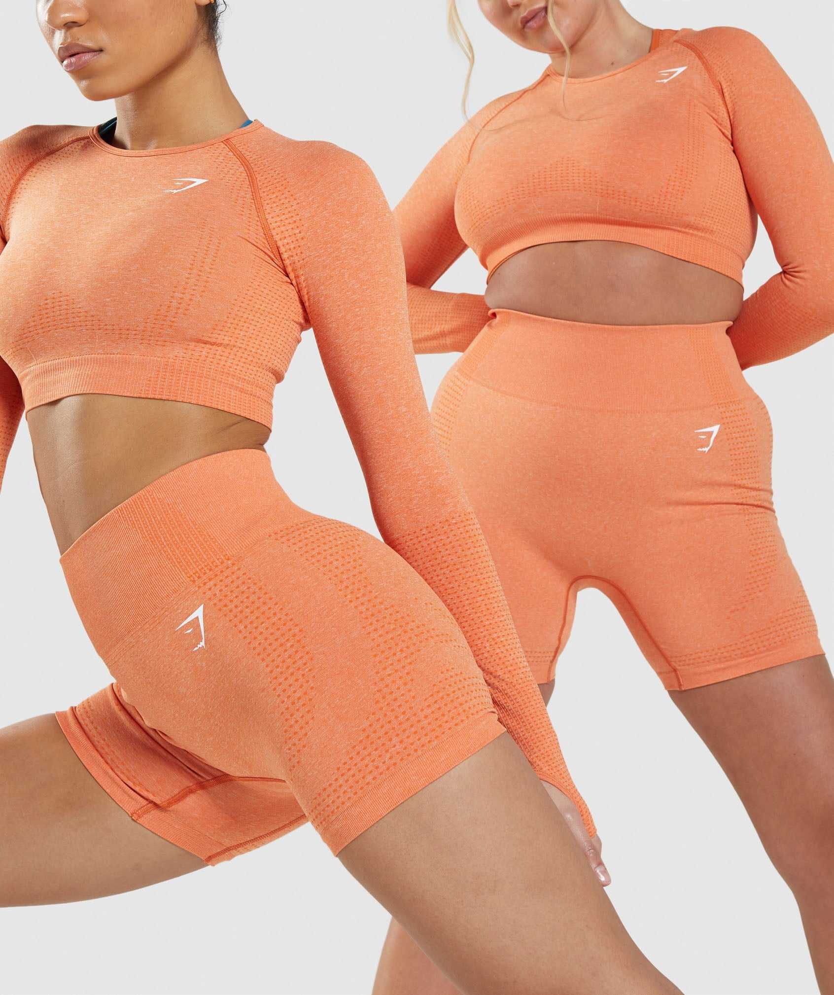 Gymshark Vital Seamless 2.0 Korte Broek Abrikoos Oranje | IJVC18407