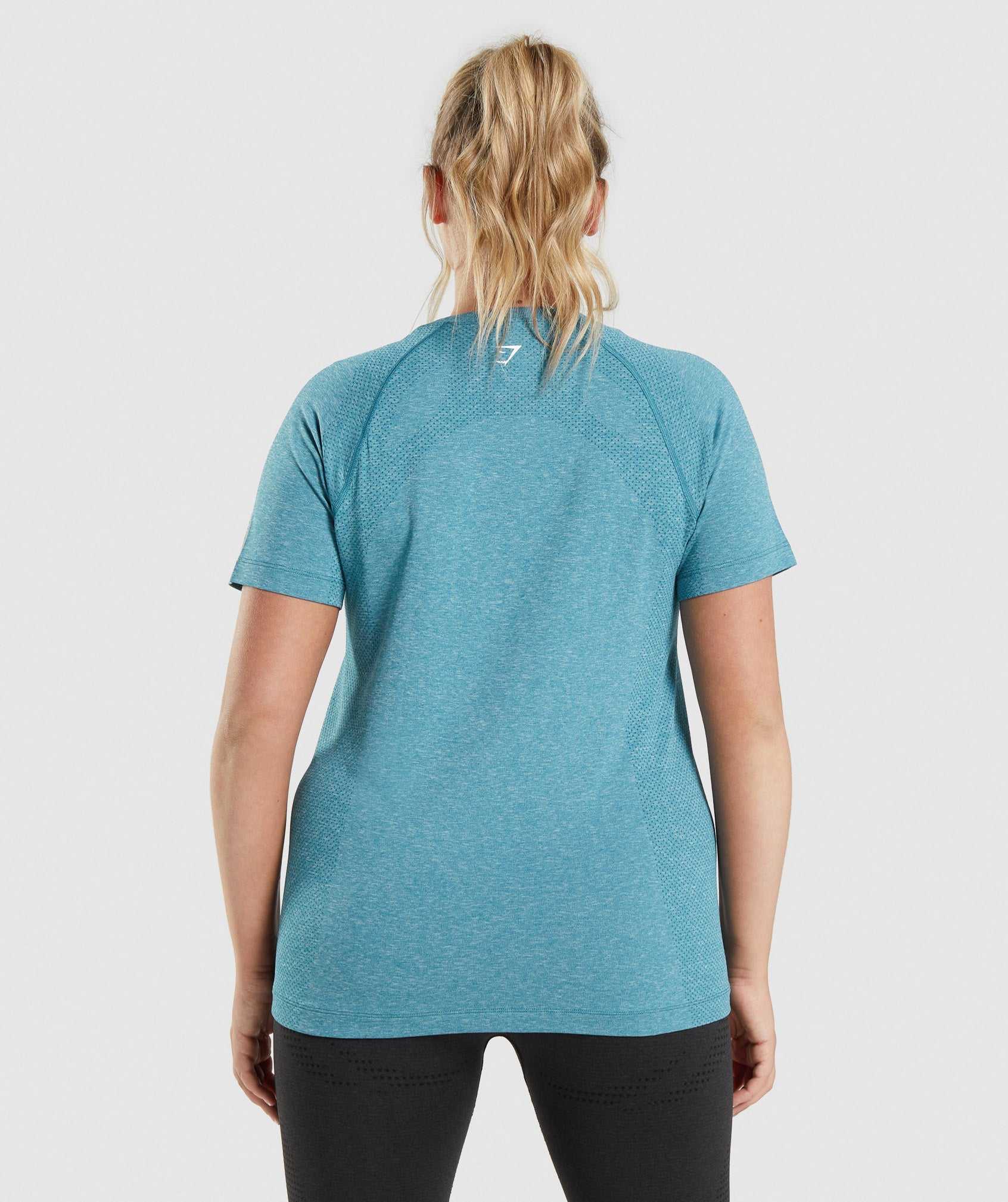 Gymshark Vital Seamless 2.0 Light T-shirts Turquoise | MEPT49732