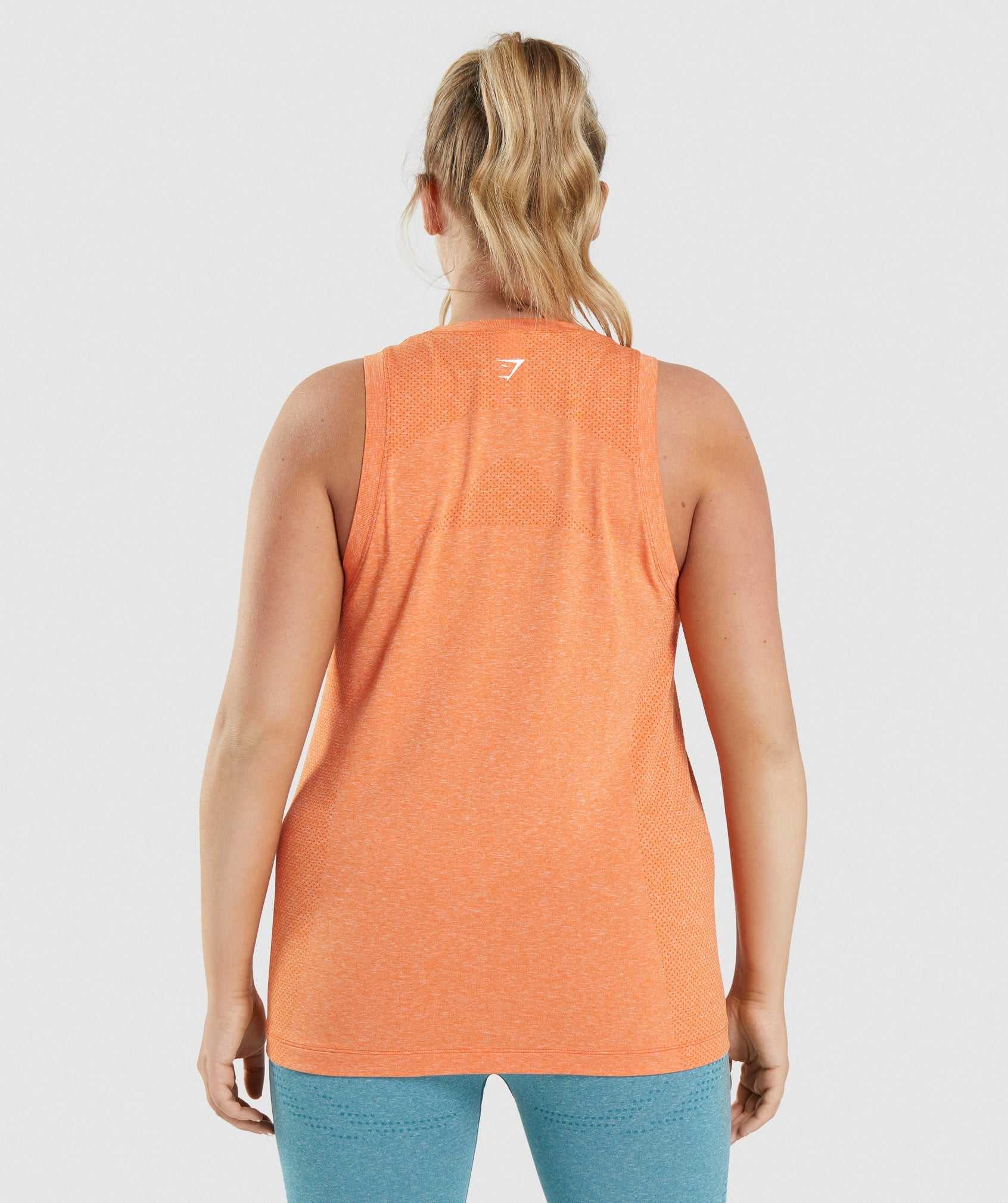 Gymshark Vital Seamless 2.0 Light Tanktop Abrikoos Oranje | AUGY18340