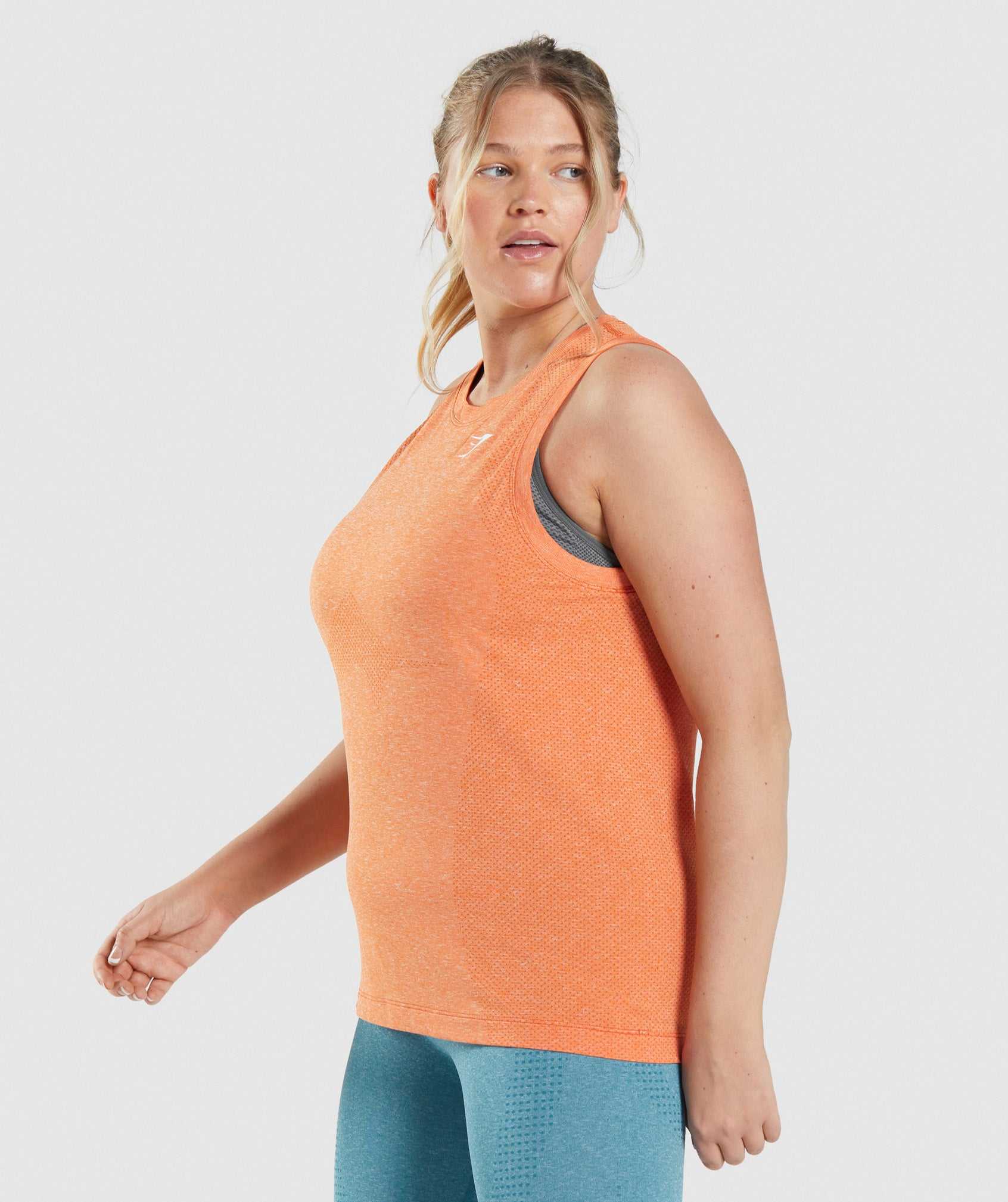 Gymshark Vital Seamless 2.0 Light Tanktop Abrikoos Oranje | AUGY18340