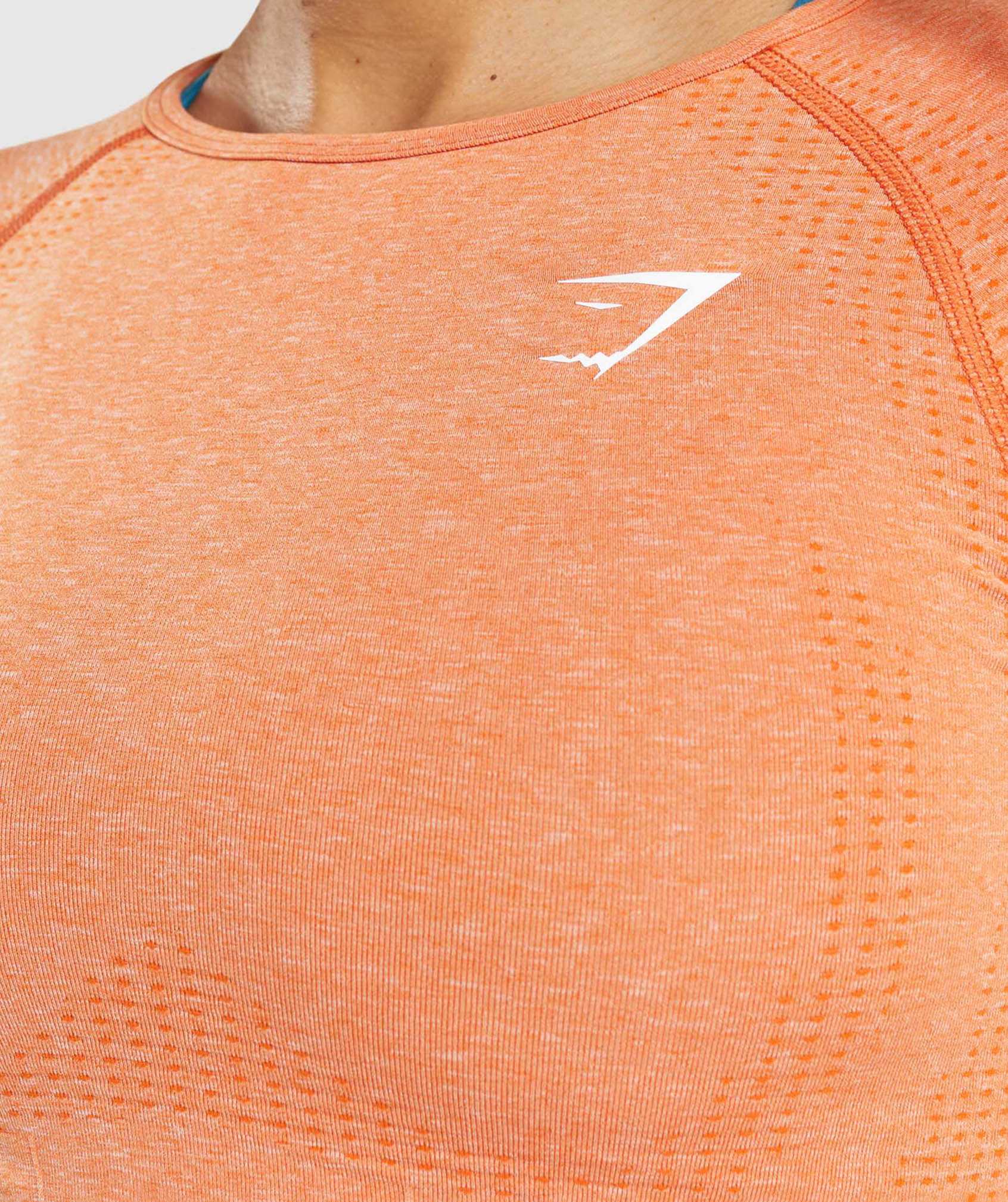 Gymshark Vital Seamless 2.0 Long Sleeve Crop Topjes Abrikoos Oranje | MWNR53172