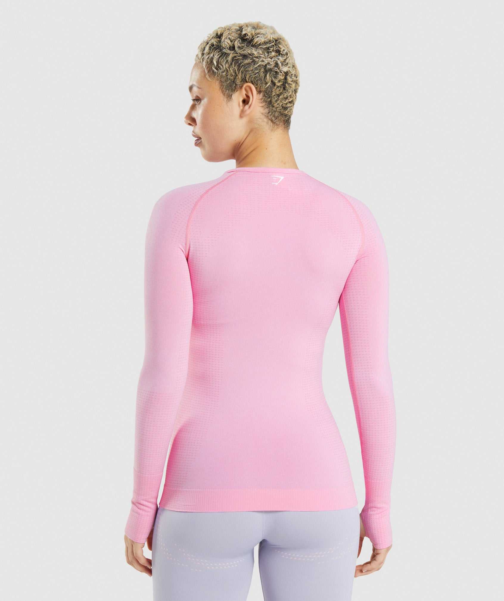 Gymshark Vital Seamless 2.0 Long Sleeve T-shirts Roze | OPHY69752