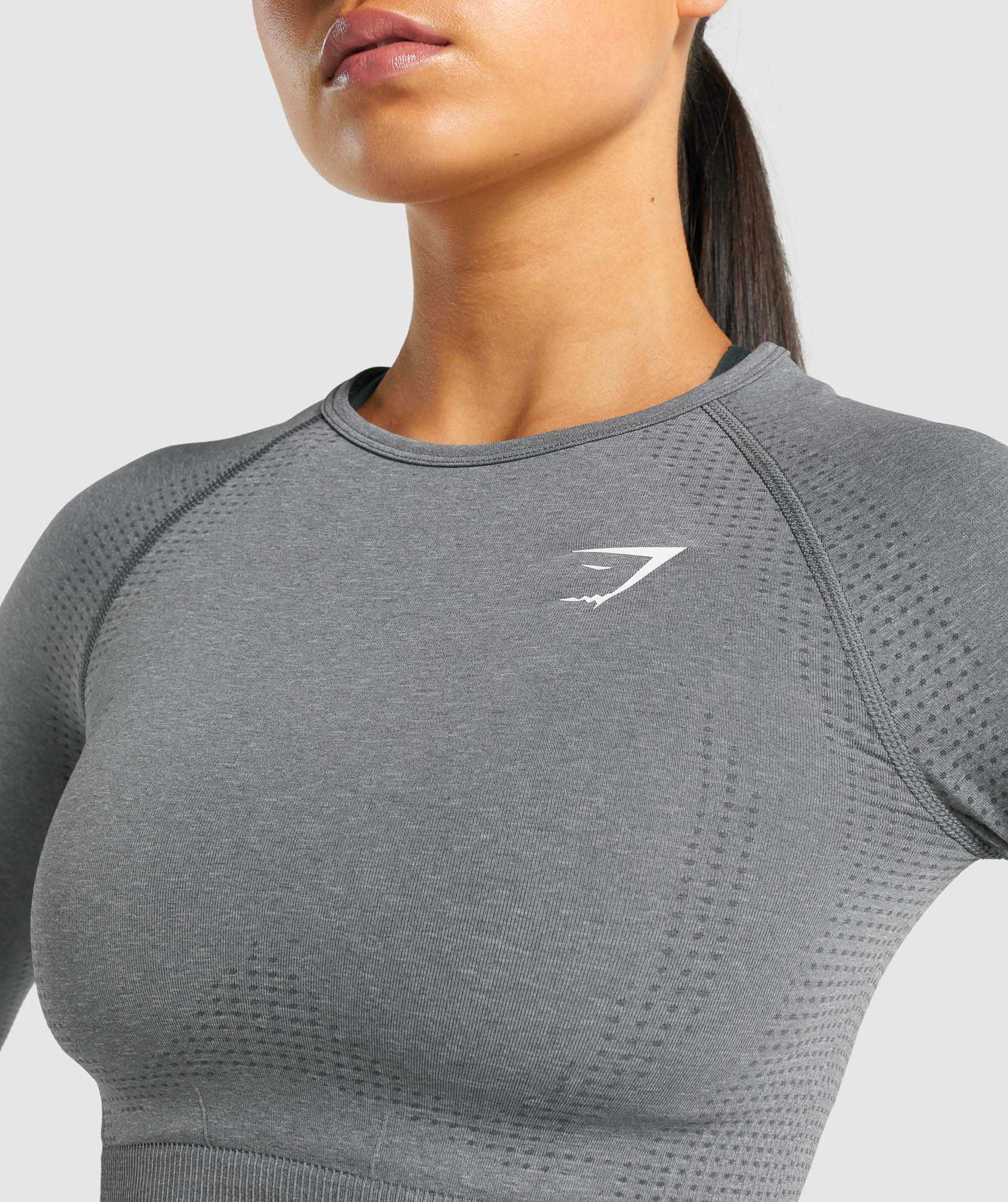 Gymshark Vital Seamless 2.0 Long Sleeve Crop Topjes Grijs | PSOE57610