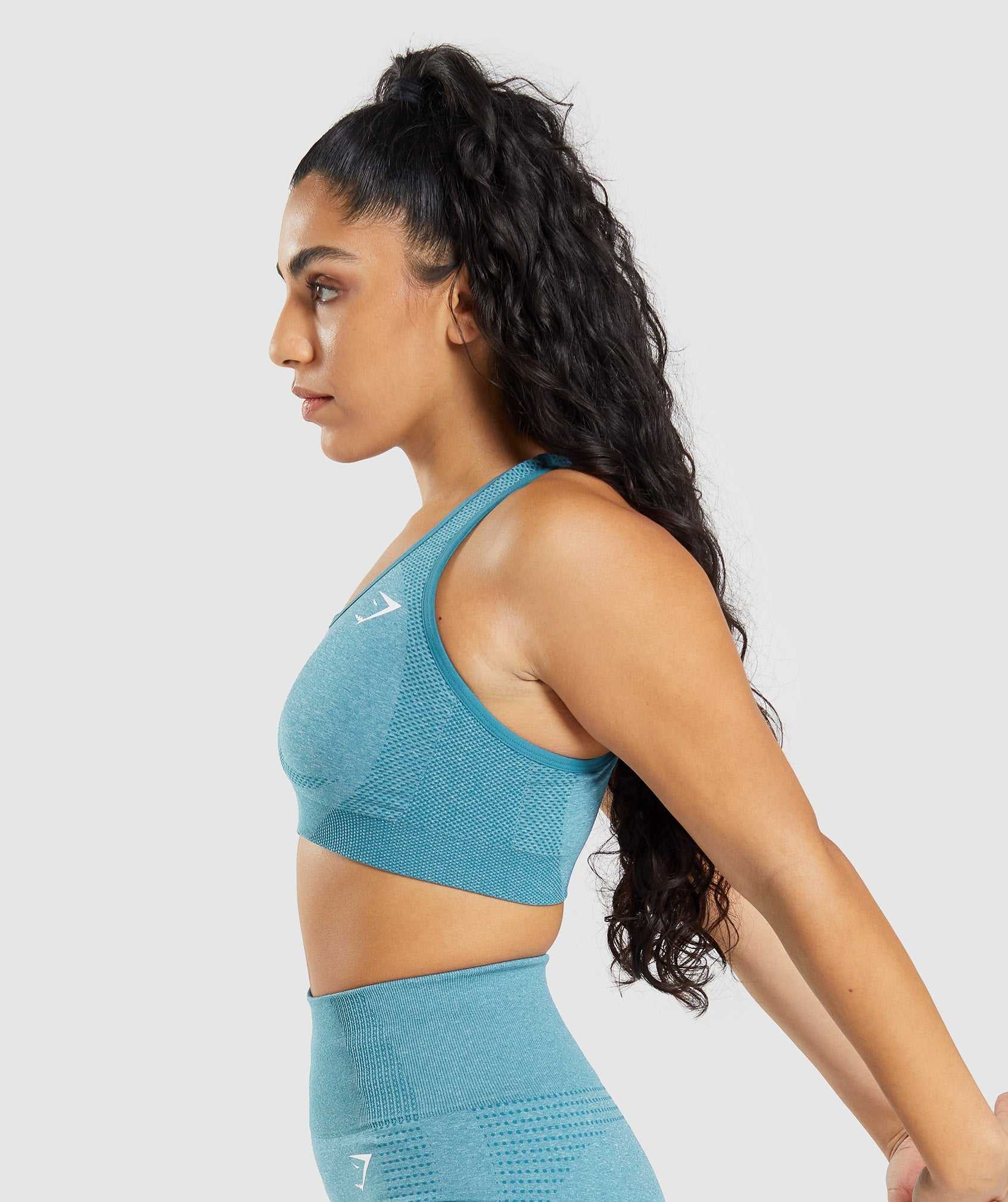 Gymshark Vital Seamless 2.0 Sport Bh Turquoise | GCKY48195