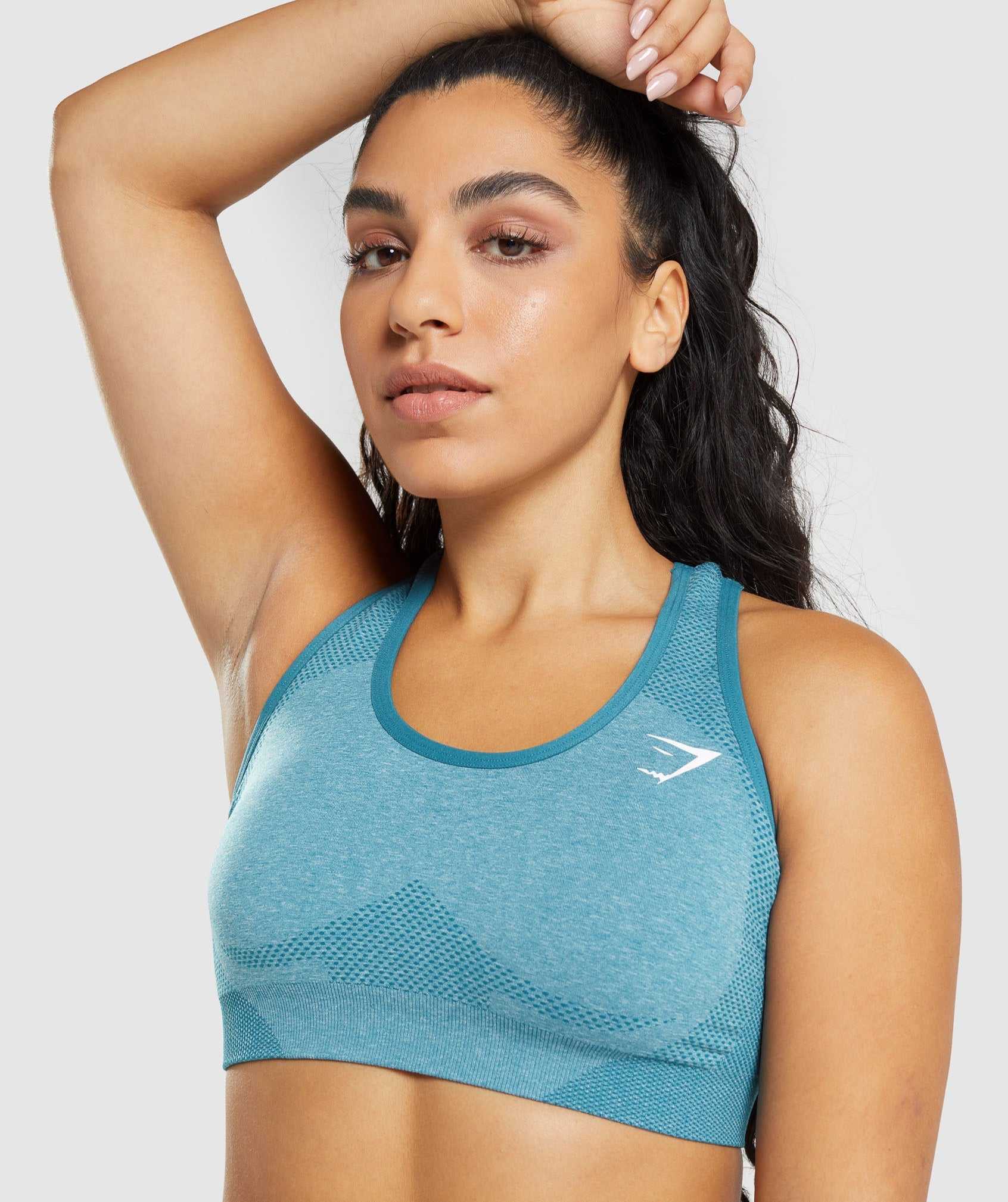 Gymshark Vital Seamless 2.0 Sport Bh Turquoise | GCKY48195