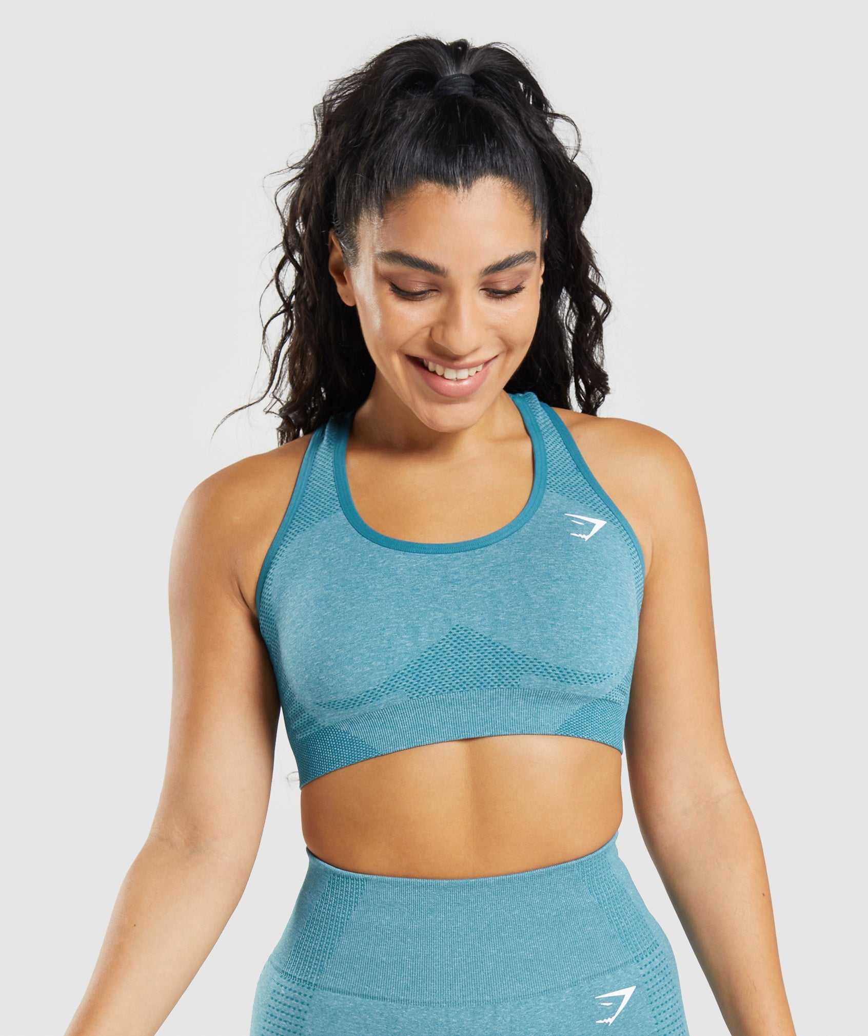 Gymshark Vital Seamless 2.0 Sport Bh Turquoise | GCKY48195