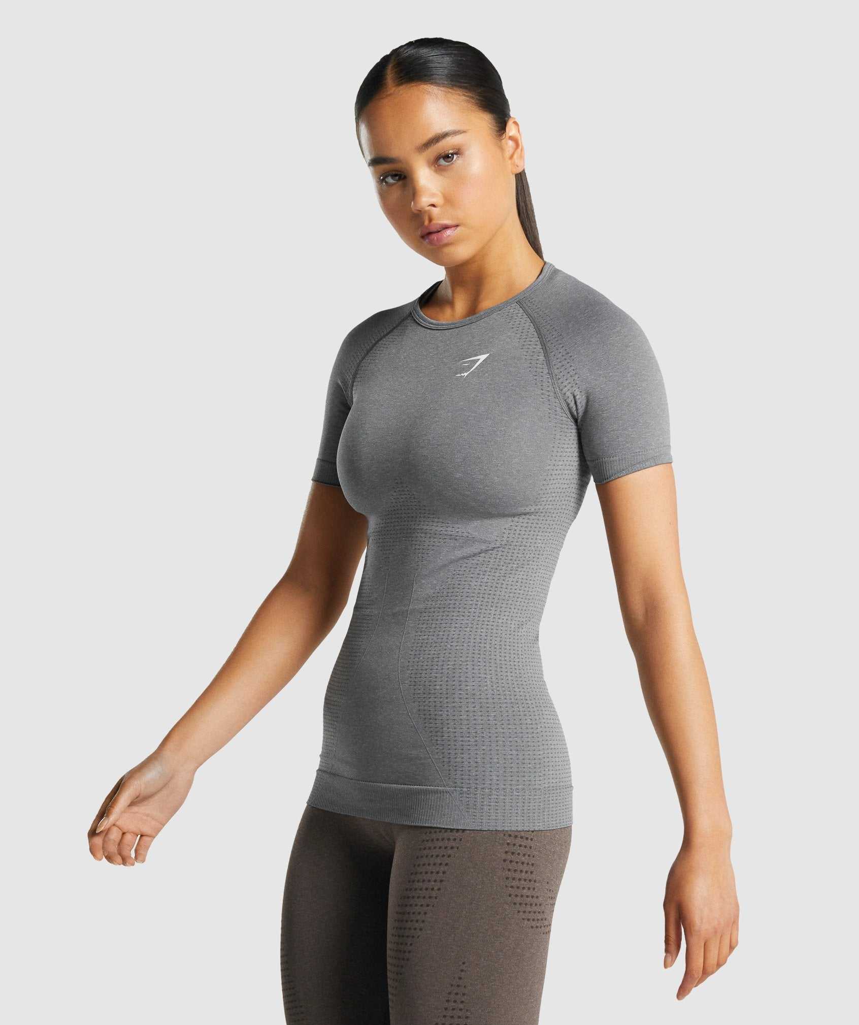 Gymshark Vital Seamless 2.0 T-shirts Grijs | LNSW25489