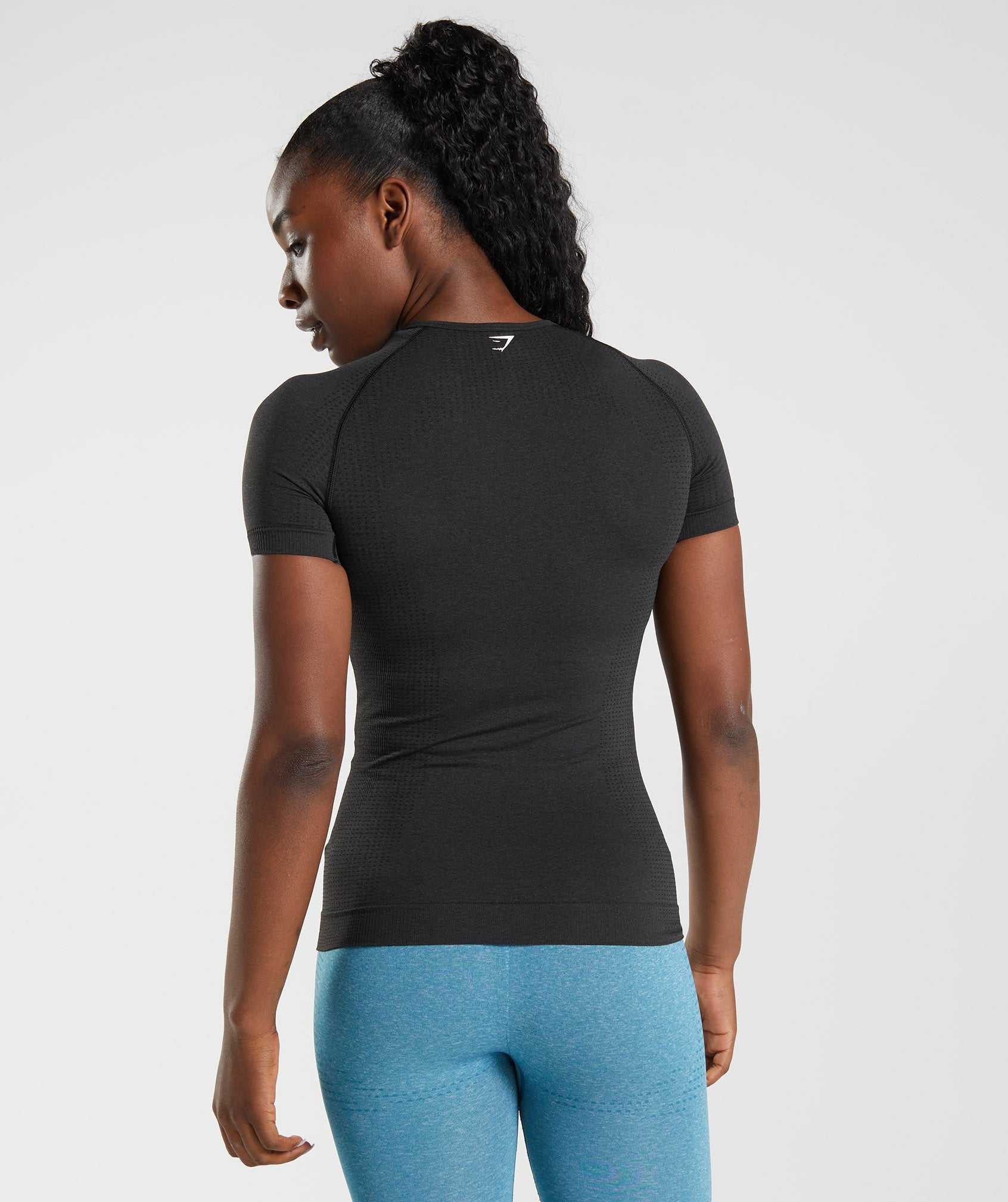 Gymshark Vital Seamless 2.0 T-shirts Zwart | GKTJ16784